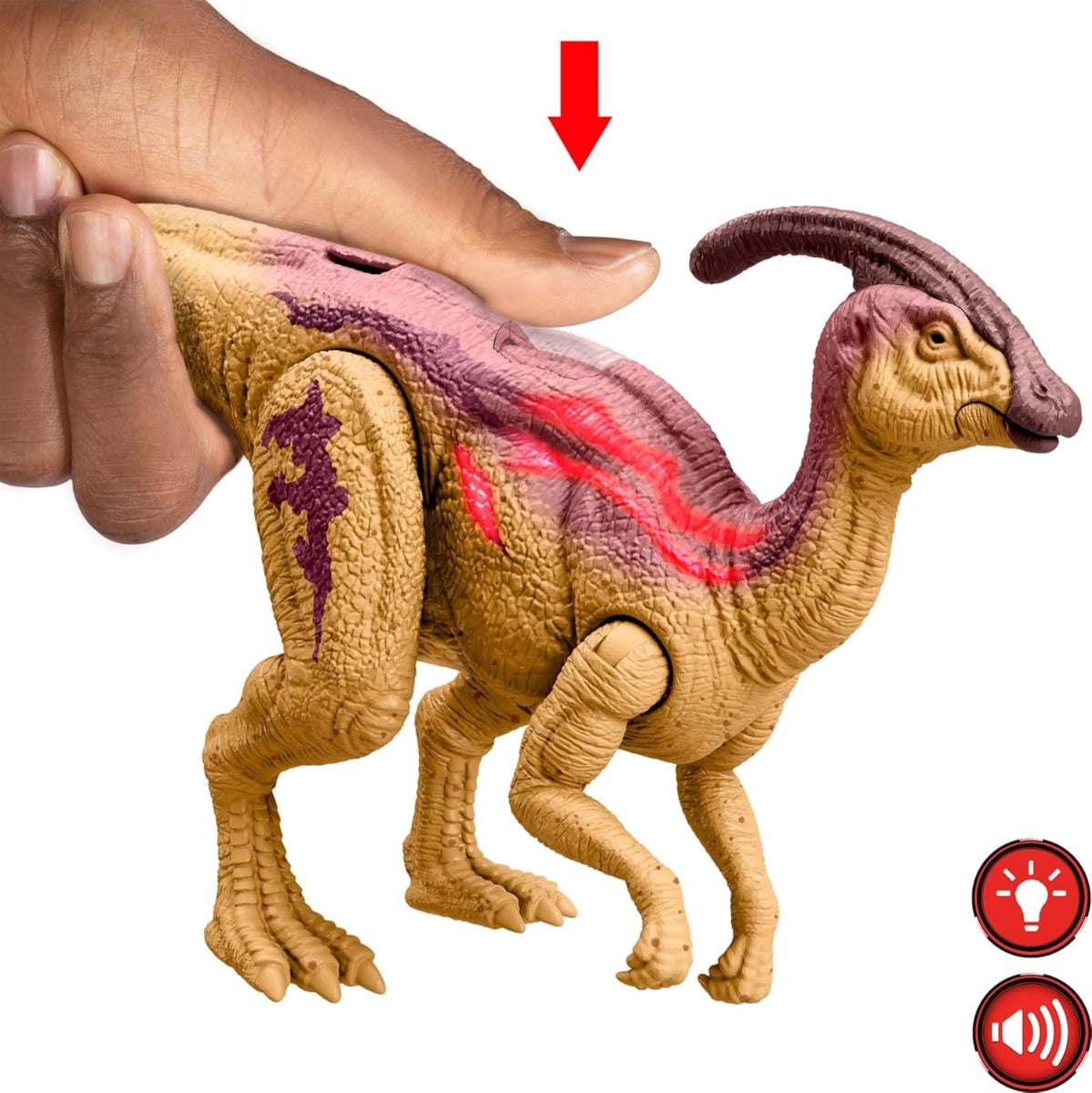 Mattel Jurassic World Dinosaur Roar Wild Parasaurolophus