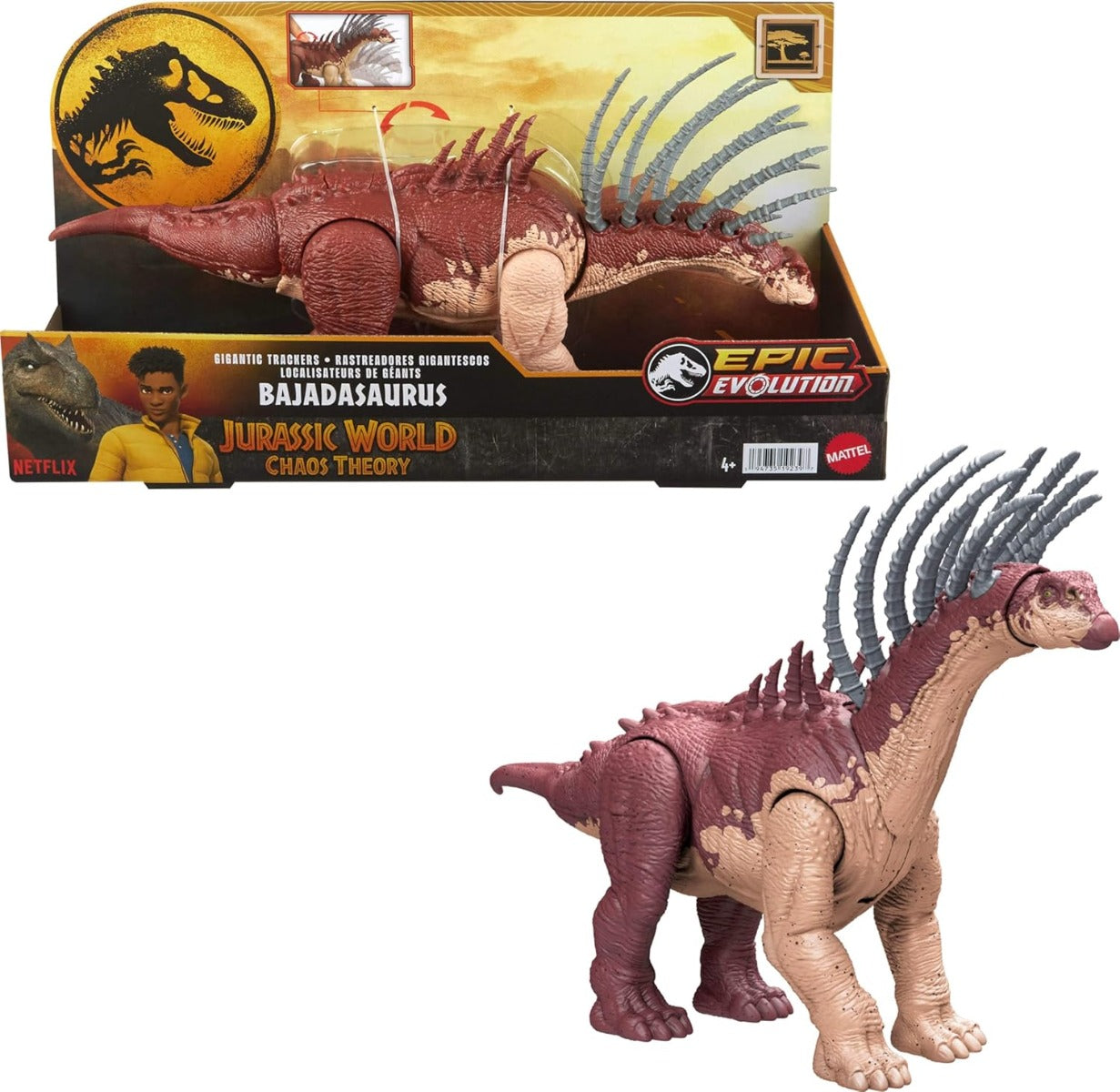 Jurassic World Dinosaurio de Juguete Rastreadores Gigantes Bajadasaurus  HTK80