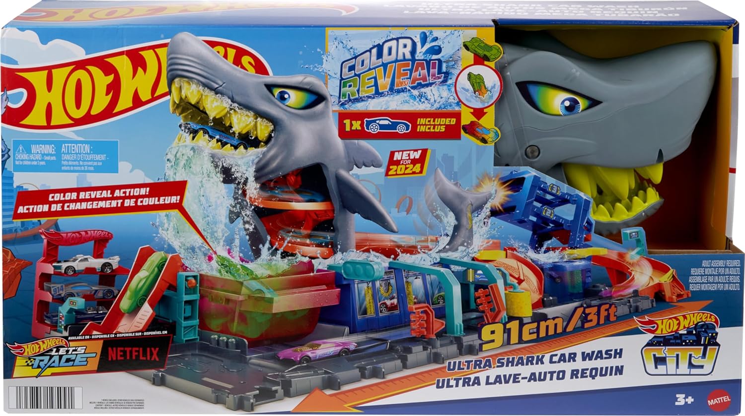 Hot Wheels City Mega Shark Car Wash