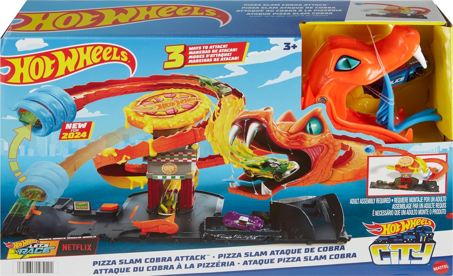 Hot Wheels City Cobra Attack vs Pizzeria HTN81