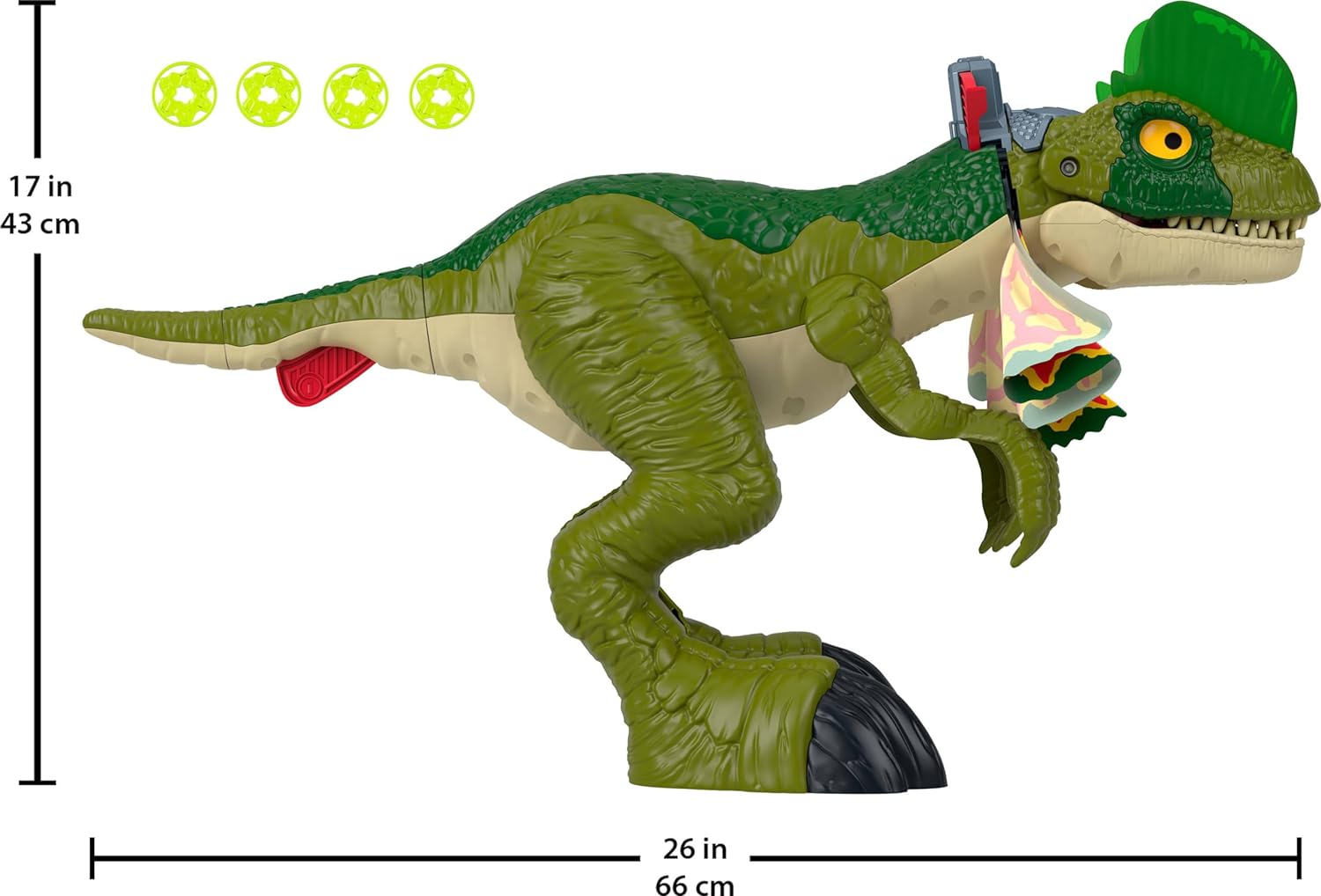 Imaginext Jurassic World Dinosaurio de Juguete Dilophosaurus HVY16