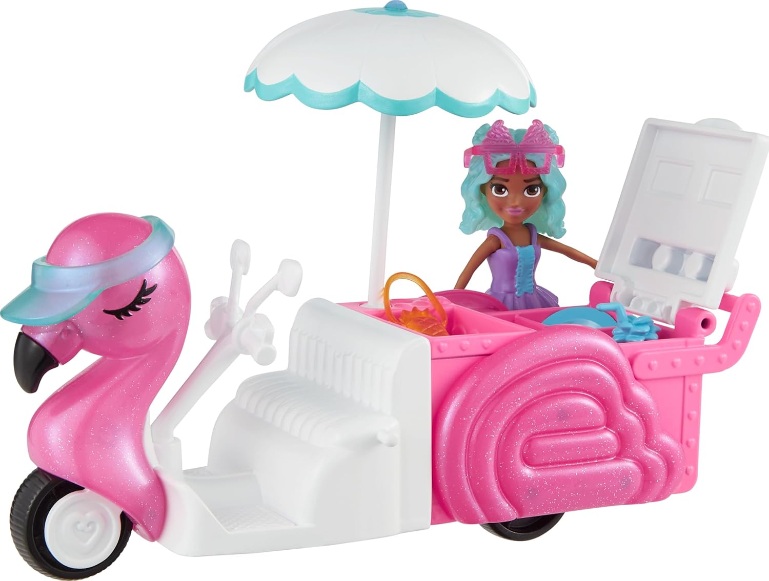 Polly Pocket Flamingo Snack Cart Play Set HWP24