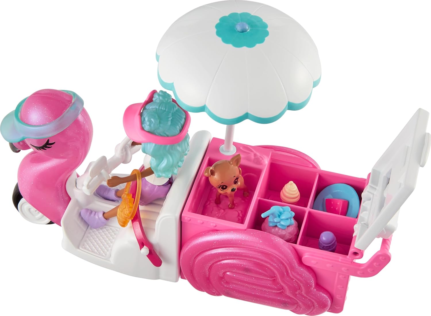 Polly Pocket Flamingo Snack Cart Play Set HWP24