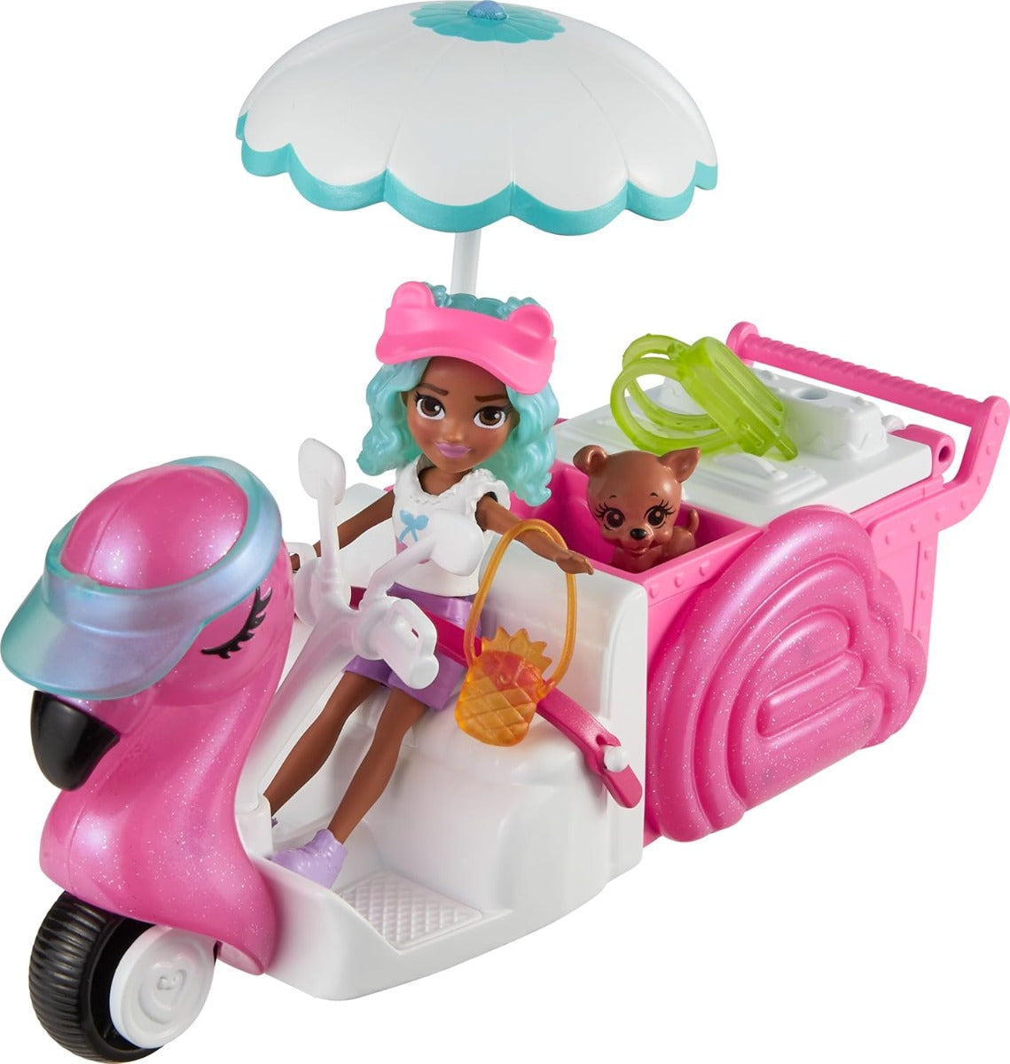 Polly Pocket Flamingo Snack Cart Play Set HWP24