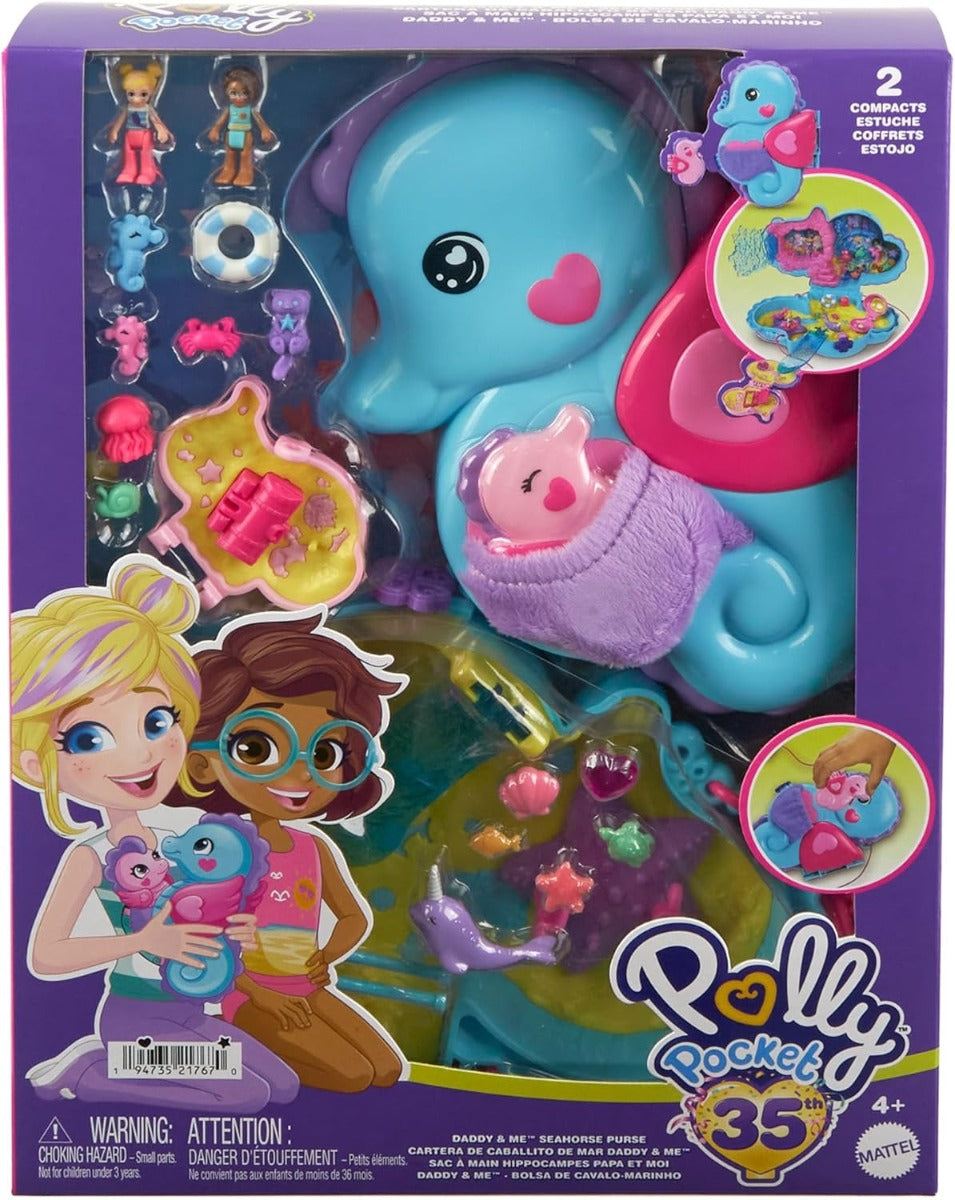 Polly Pocket - Juego de bolsa de caballitos de mar 2 en 1 HWP03