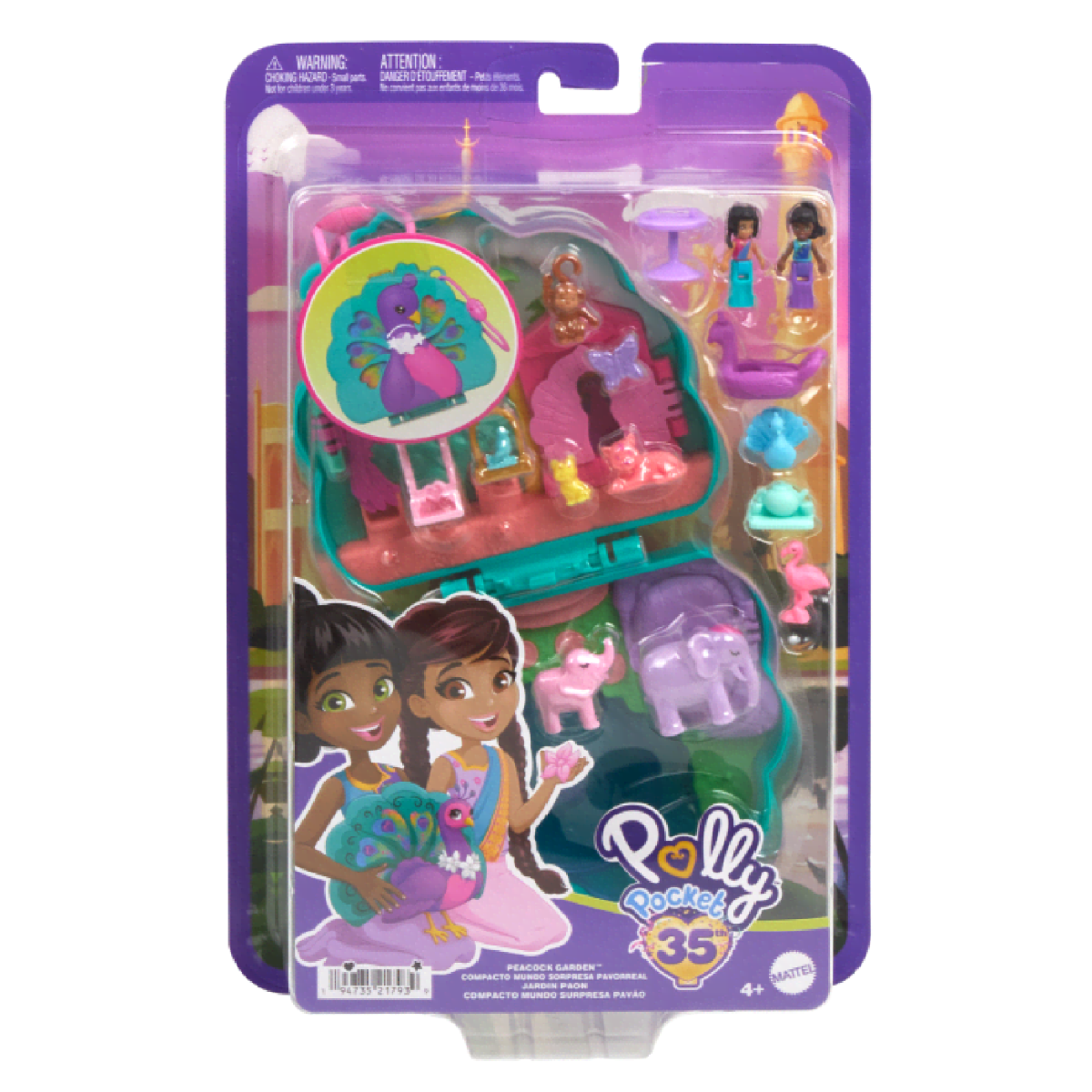 Polly Pocket Compact Surprise World Peacock HWN97