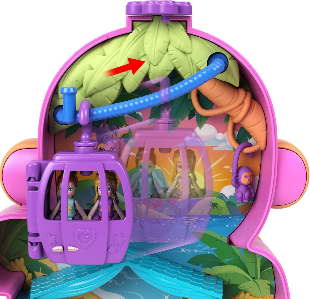 Polly Pocket Adventures in Rio Mommy Monkey and her Baby HWP04