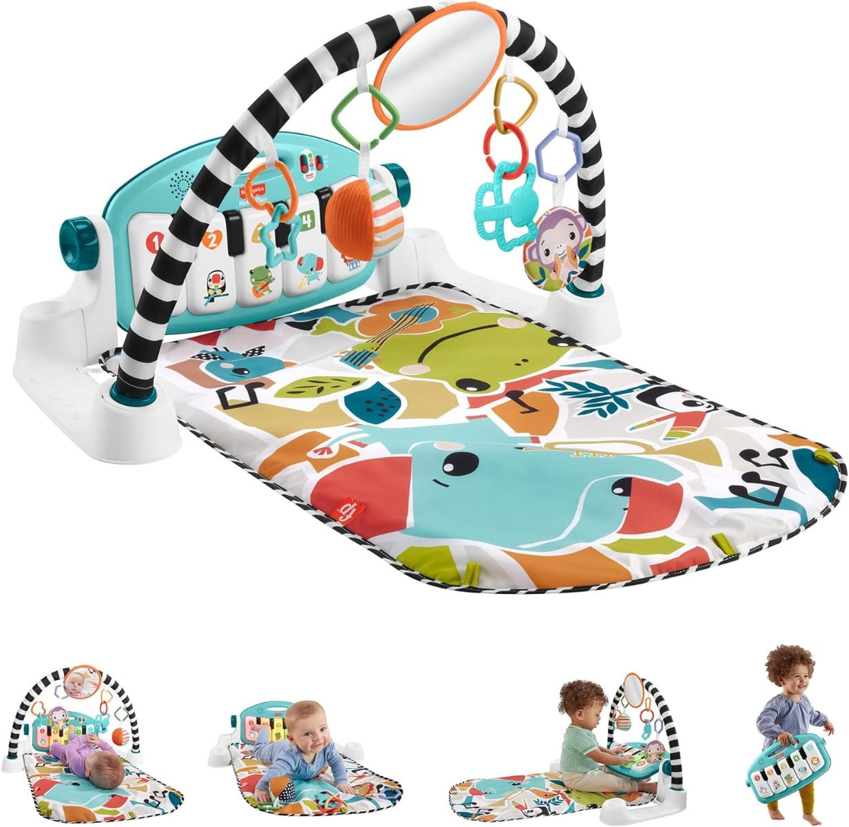 Fisher-Price Baby Gimnasio para Bebés Piano Pataditas Musicales HWY50