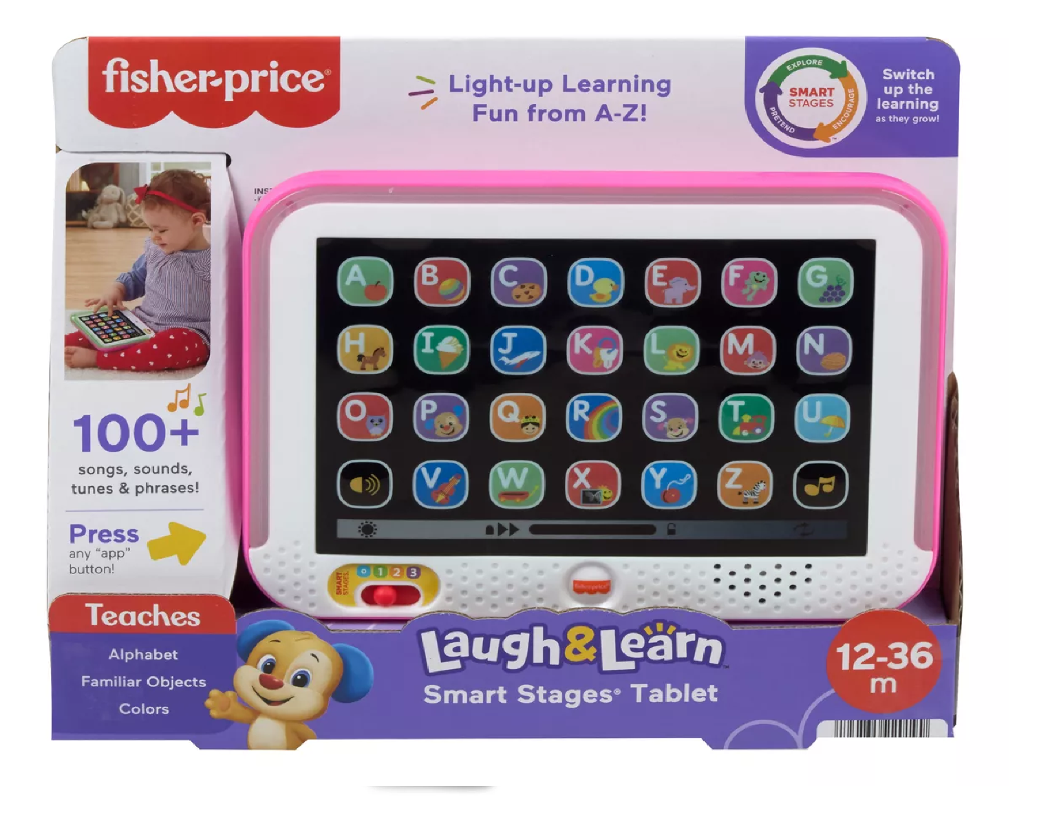 FP LAUGH AND LEARN LEARNING TABLET GROW WITH ME PINK hxb81