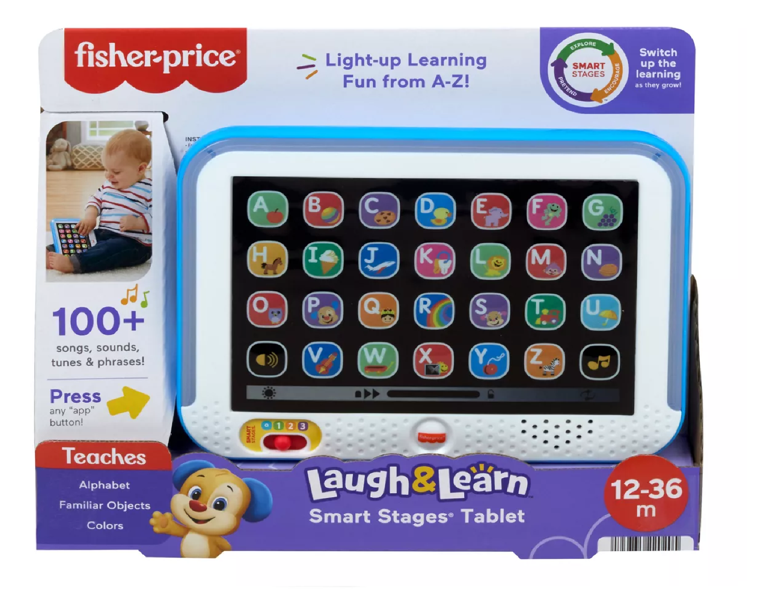 FP LAUGH AND LEARN LEARNING TABLET GROW WITH ME BLUE hxb82