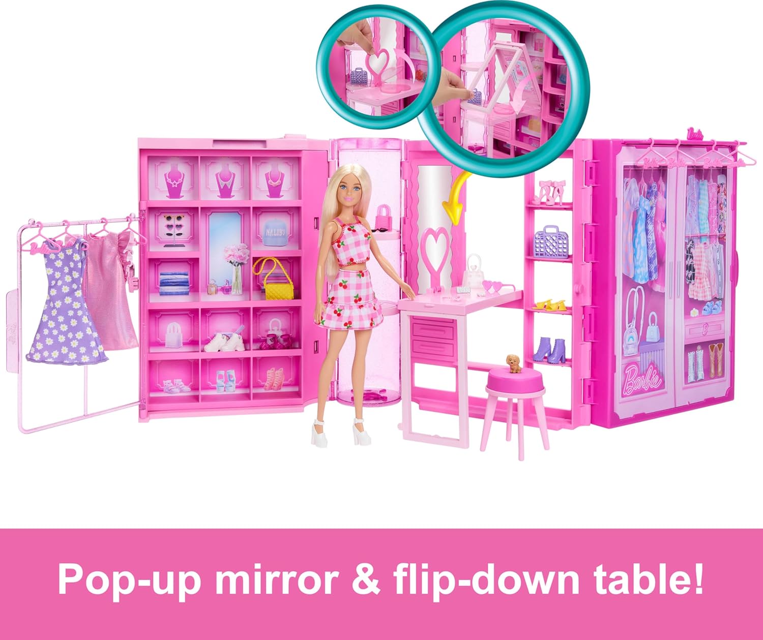 BARBIE CLOSET DE LOS SUENOS CON ACCES. Y MUNECA HXD58