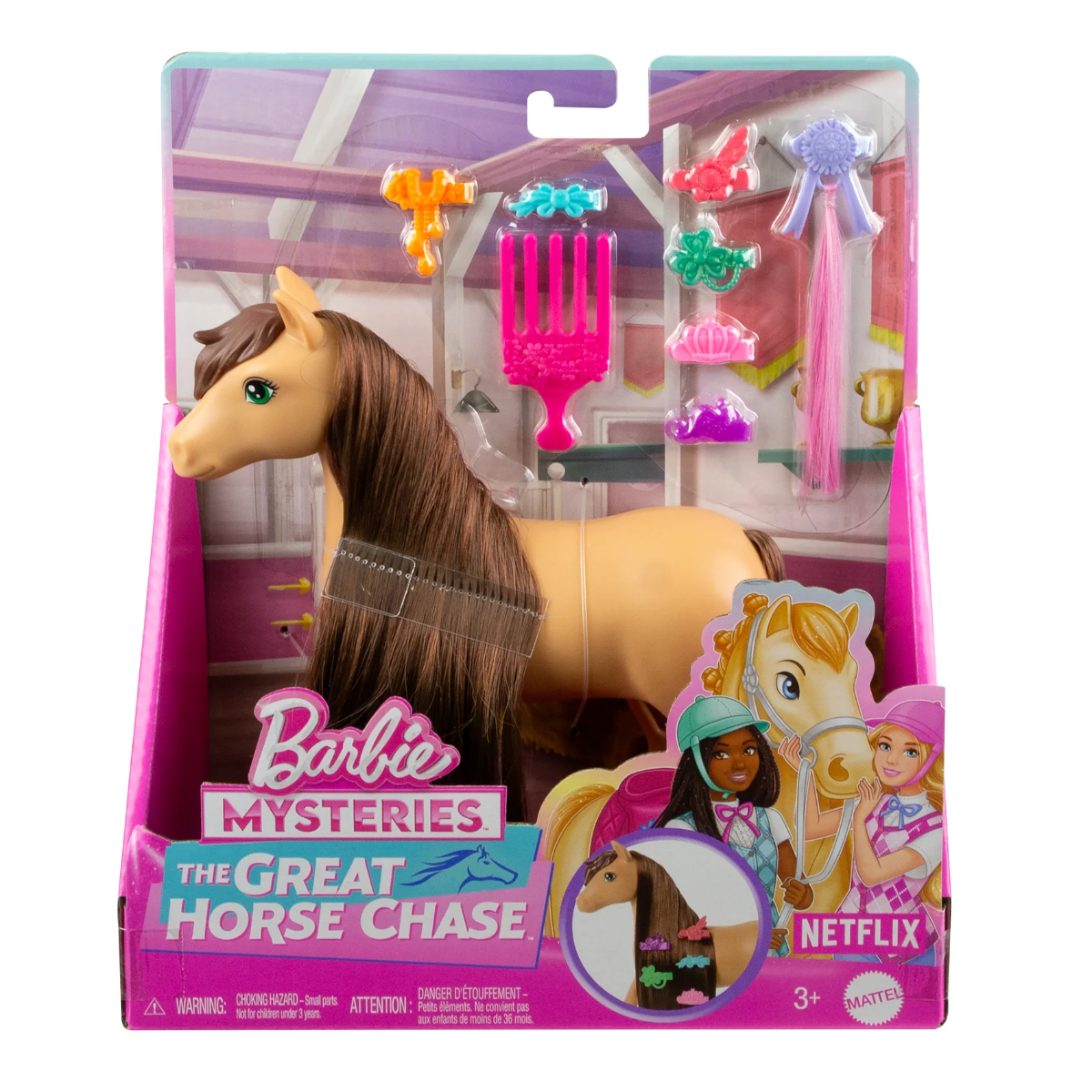 Barbie Detective: The Great Pony Horse Race Fun Hairstyles Surprise HXJ29