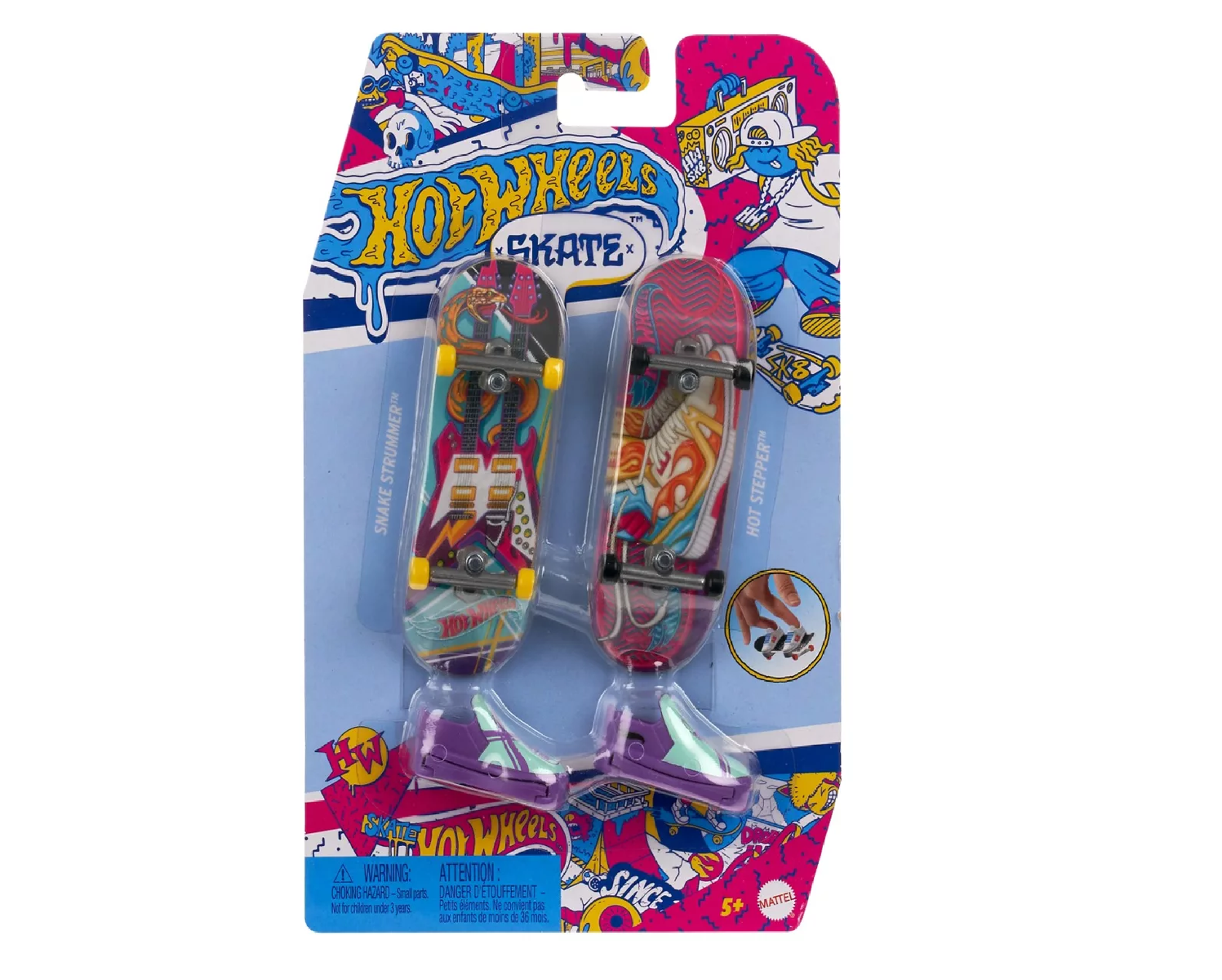 Hot Wheels Skate Skateboards with Retro Sneakers HXL17