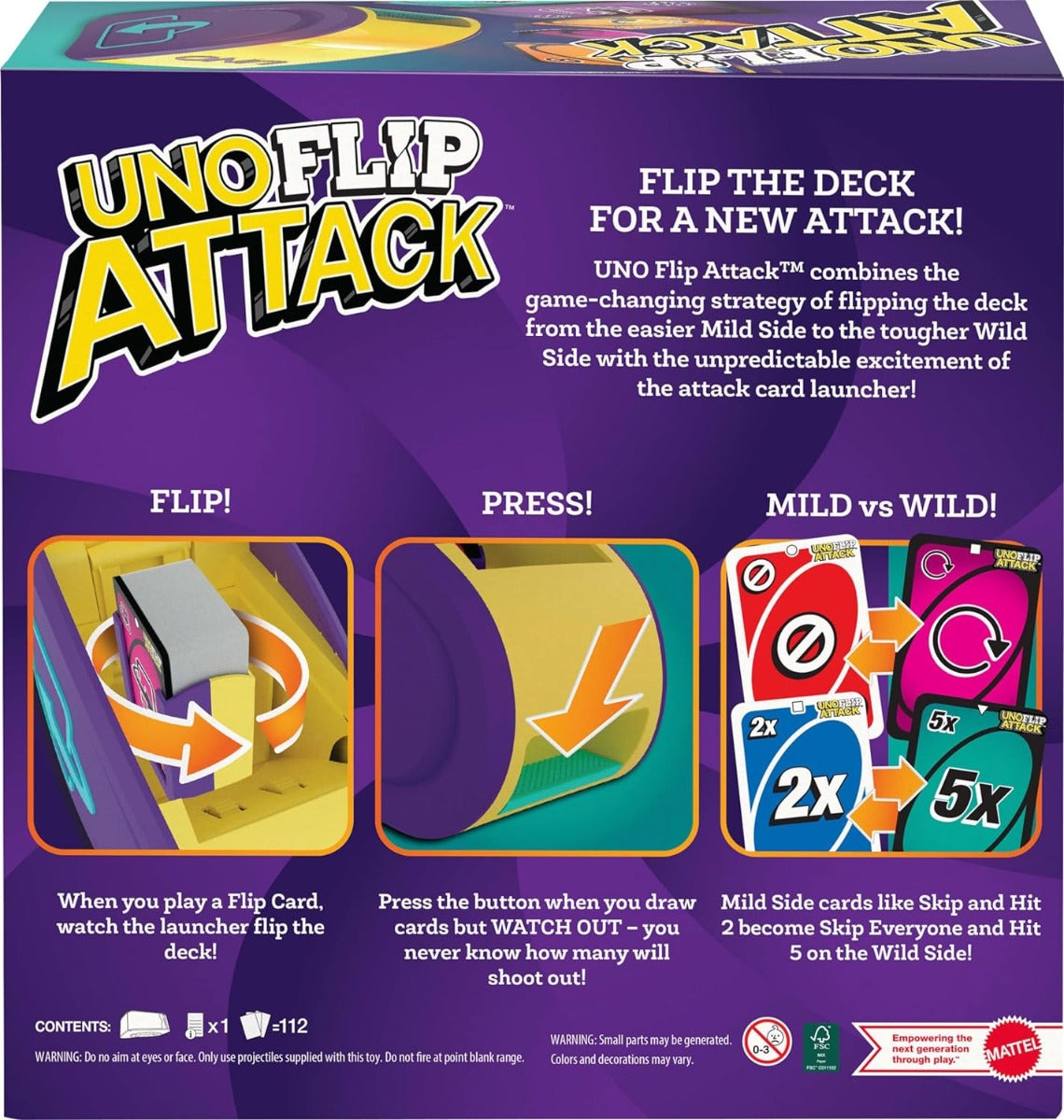 Mattel Games UNO Board Game Flip Attack HXT54