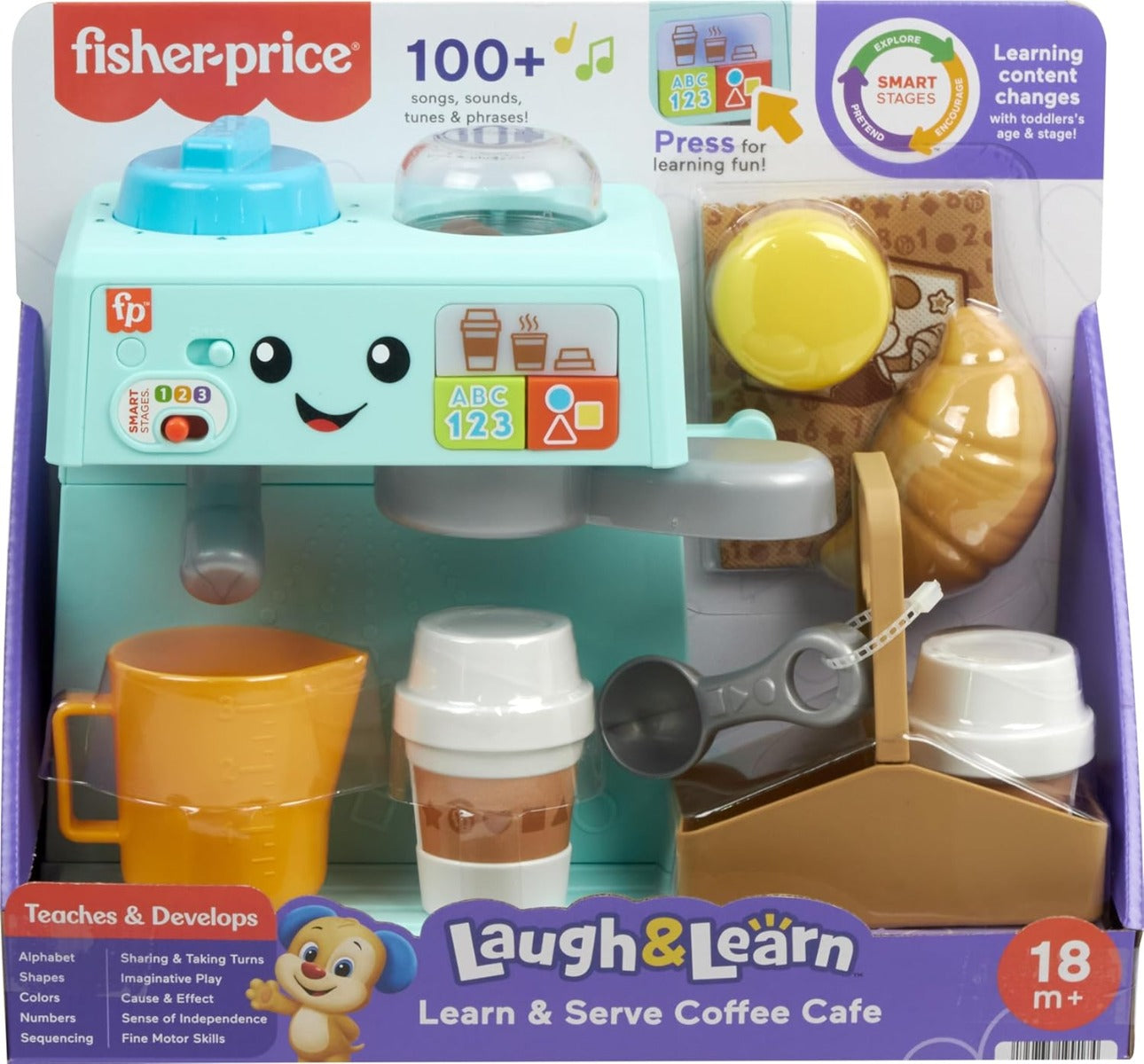 Fisher-Price Ríe y Aprende Juguete para Bebés Mi Primera Máquina de Café