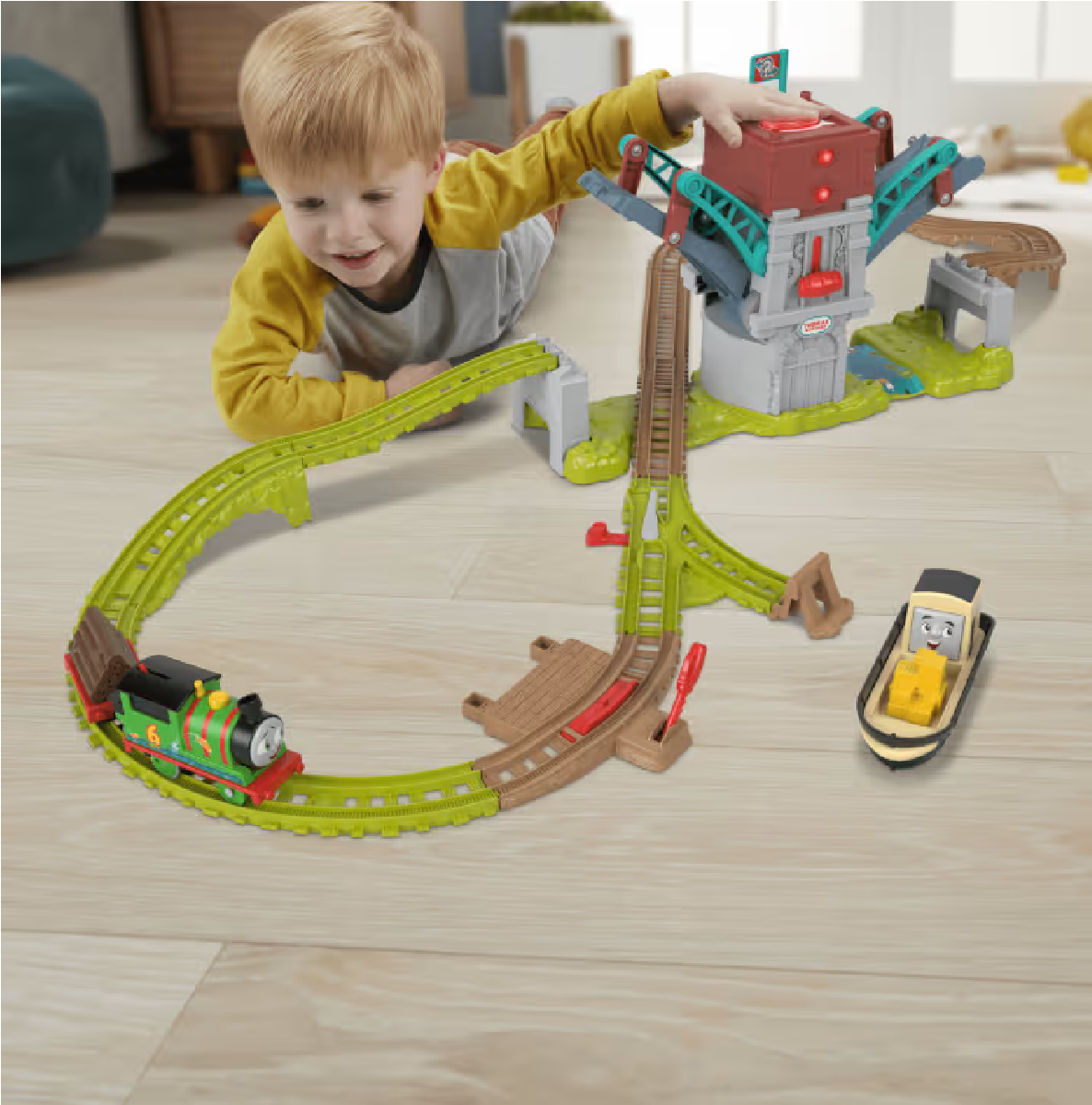 Thomas & Friends Pista de Juguete Interactiva Bulstrode con Doble Puente