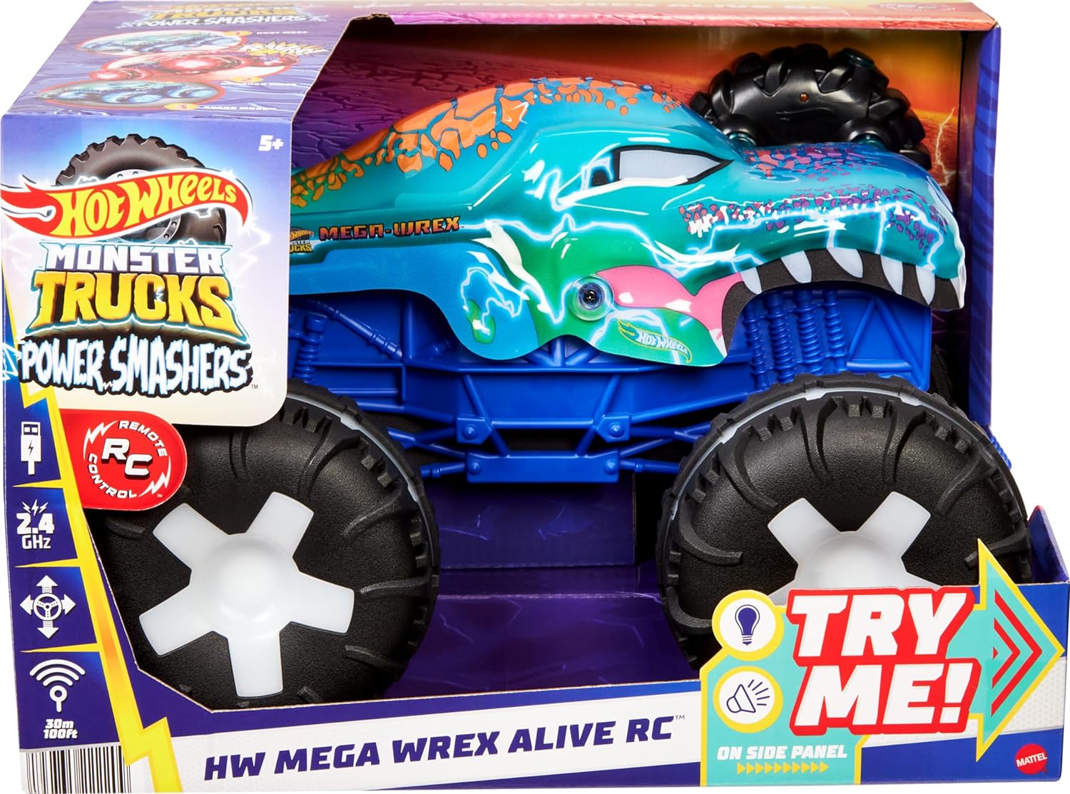 Hot Wheels, Monster Trucks, Mega Wrex Luces y Sonidos JBD90