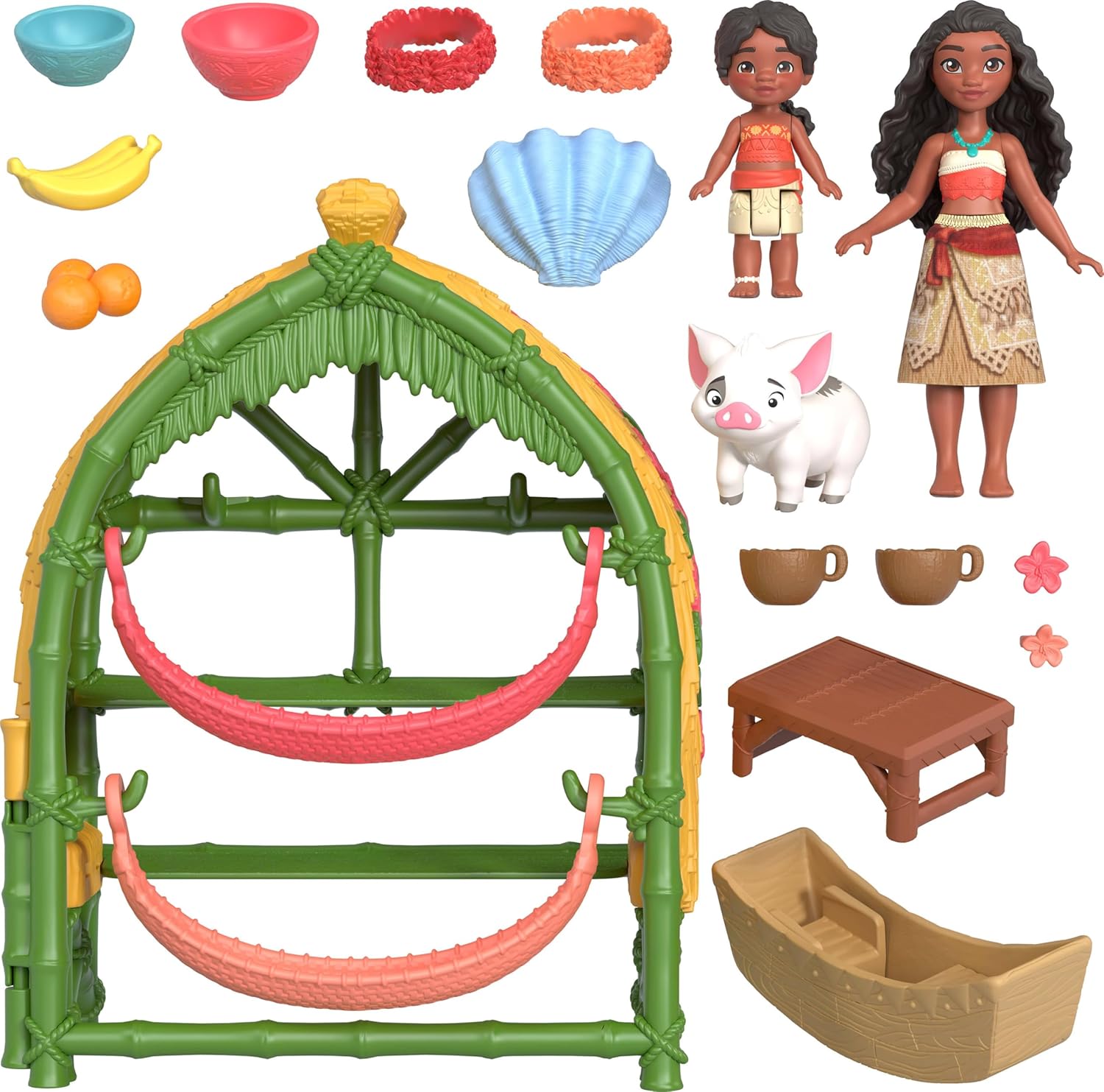 MOANA 2 SET HOGAR DE MOANA Y SIMEA CON PUA Y ACCESORIOS  JBT51