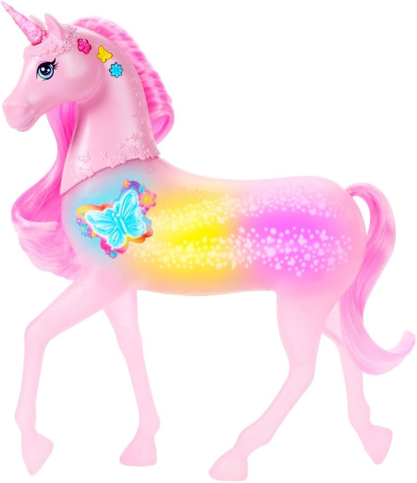 BARBIE FANTASÍA SET DE JUEGO UNICORNIO CON LUZ Y SONIDO  JCP78