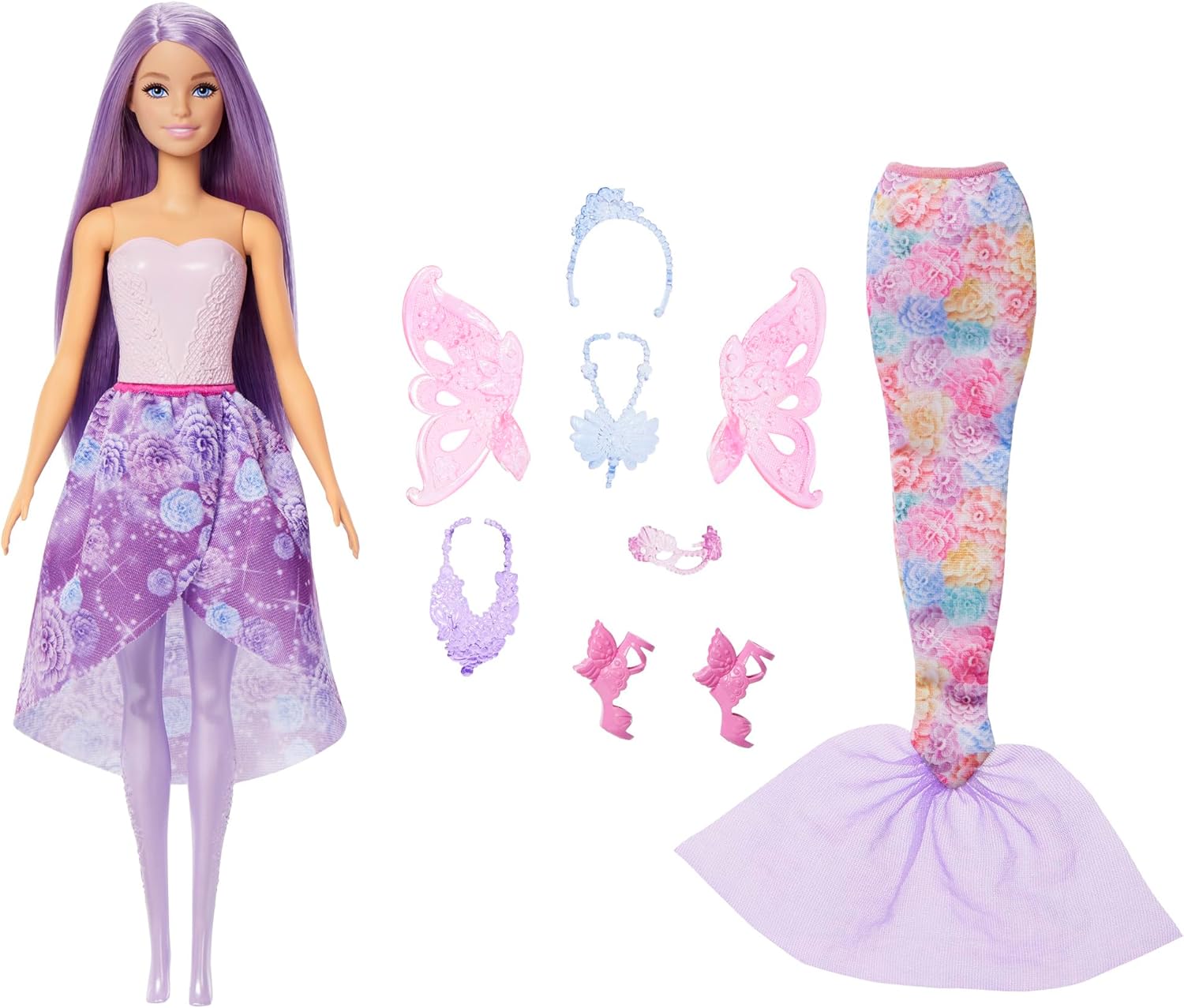 BARBIE MUÑECA LOOKS DE HADA Y SIRENA   JCP74