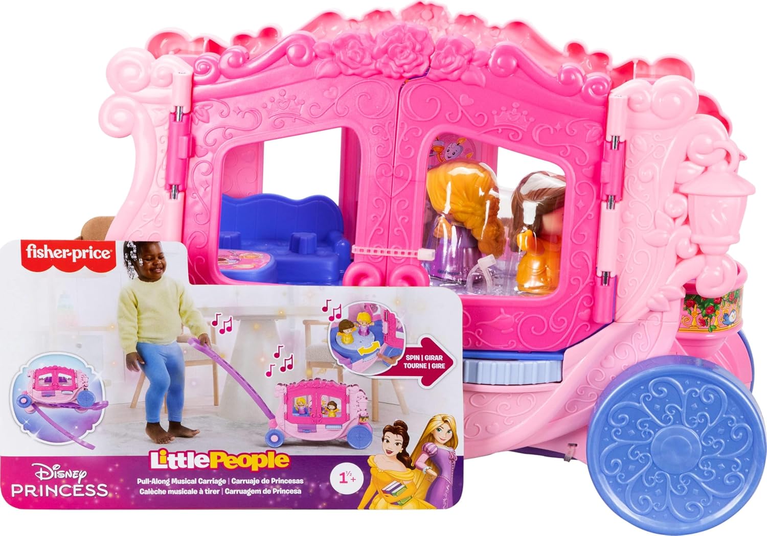 LITTLE PEOPLE DISNEY PRINCESA JUGUETE CARRUAJE DE PRINCESAS  JCW72