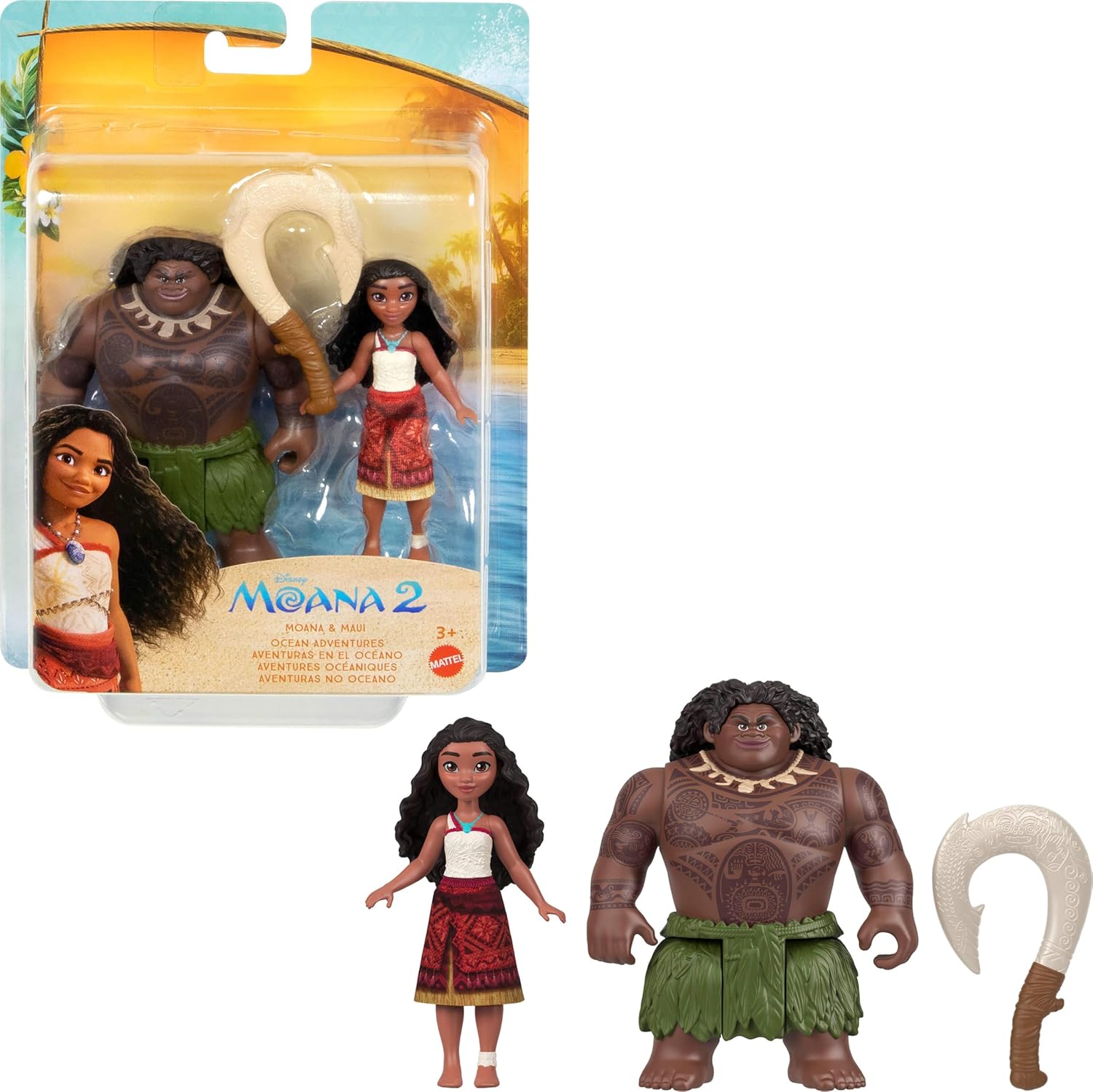 MOANA 2  MUÑECOS MINI MOANA Y MAUI   JDD44