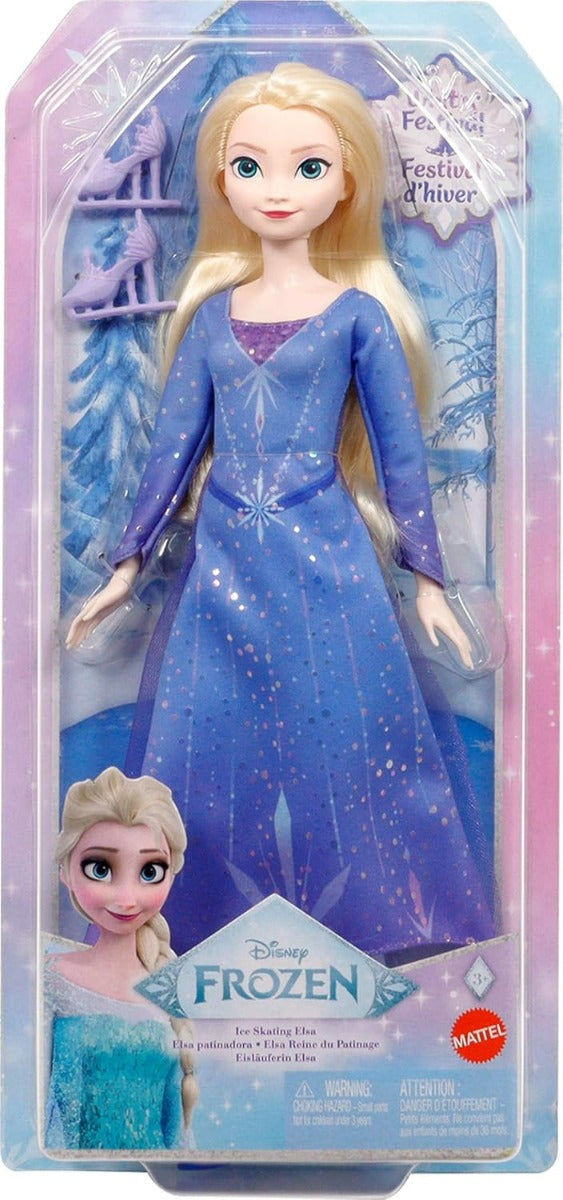 Mattel Disney Frozen Elsa de patinaje sobre hielo