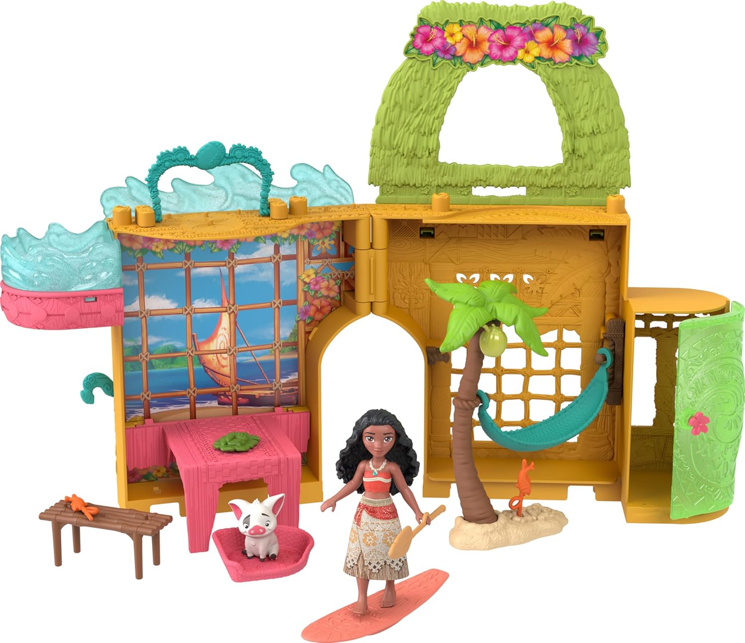 DISNEY PRINCESA CASA DE MUÑECAS CASTILO DE MOANA APILABLE    JDP58