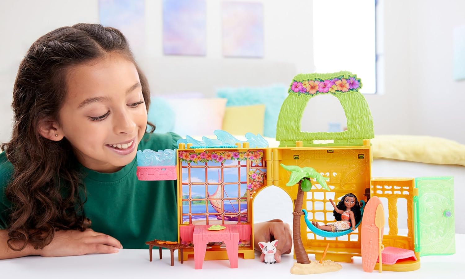 DISNEY PRINCESA CASA DE MUÑECAS CASTILO DE MOANA APILABLE    JDP58