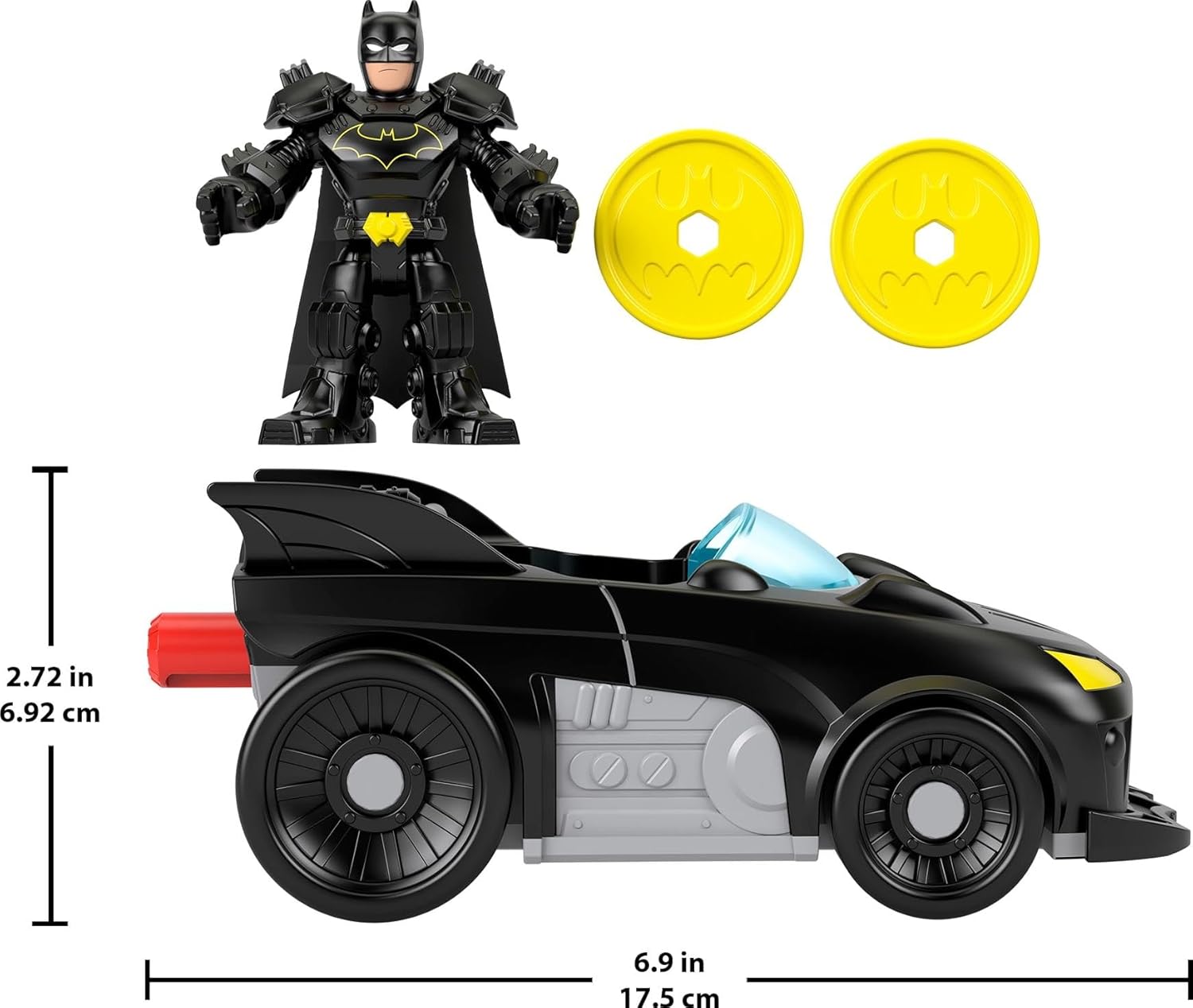 IMAGINEXT DC SUPER FRIENDS SET DE JUEGO BATMAN Y VEHÍCULO  JFJ68