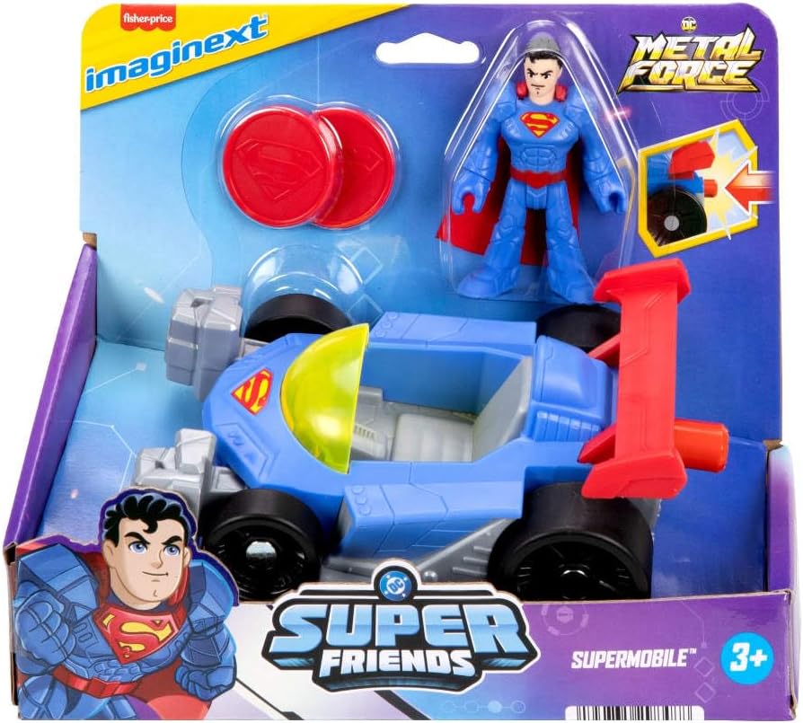IMAGINEXT DC SUPER FRIENDS SET DE JUEGO SUPERMAN Y VEHÍCULO  JFJ69