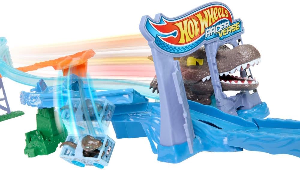 HW RACERVERSE PISTA DE JUGUETE JURASSIC WORLD  JFP32