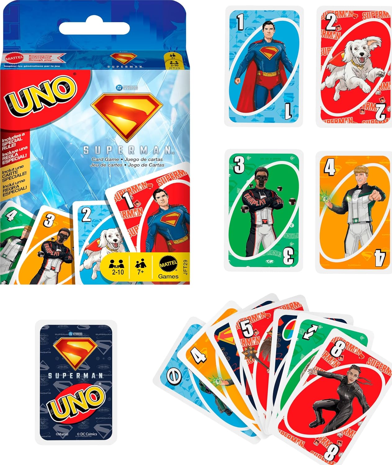 UNO JUEGO DE CARTAS SUPERMAN PARA NIÑOS    JFT29
