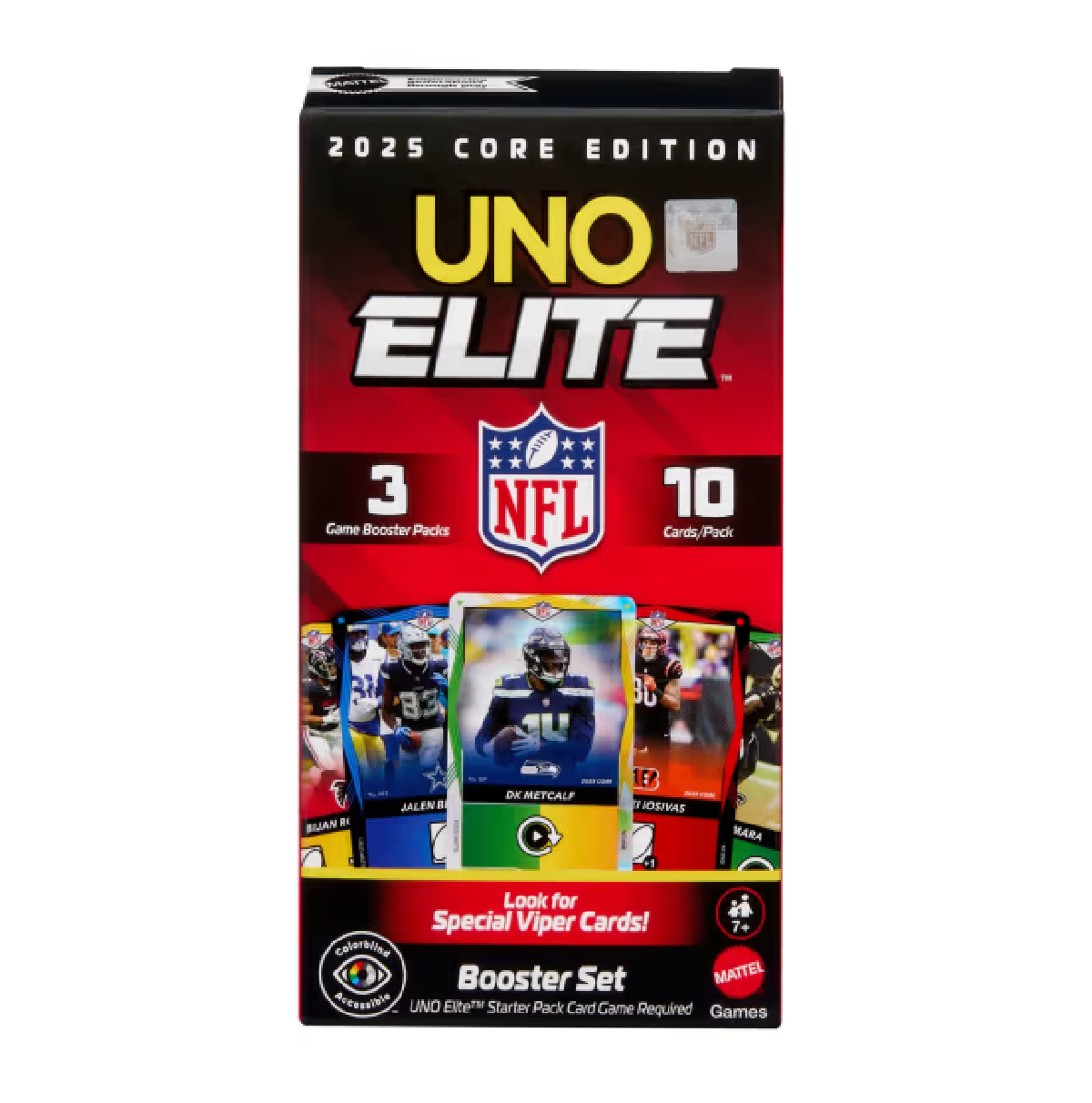 UNO ELITE NFL JUEGO DE CARTAS BOOSTER SET  JHG47