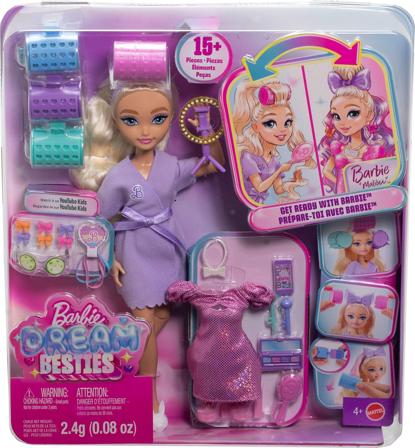 BARBIE DREAM BESTIES MUÑECA MALIBÚ GET READY WITH ME  JGG38