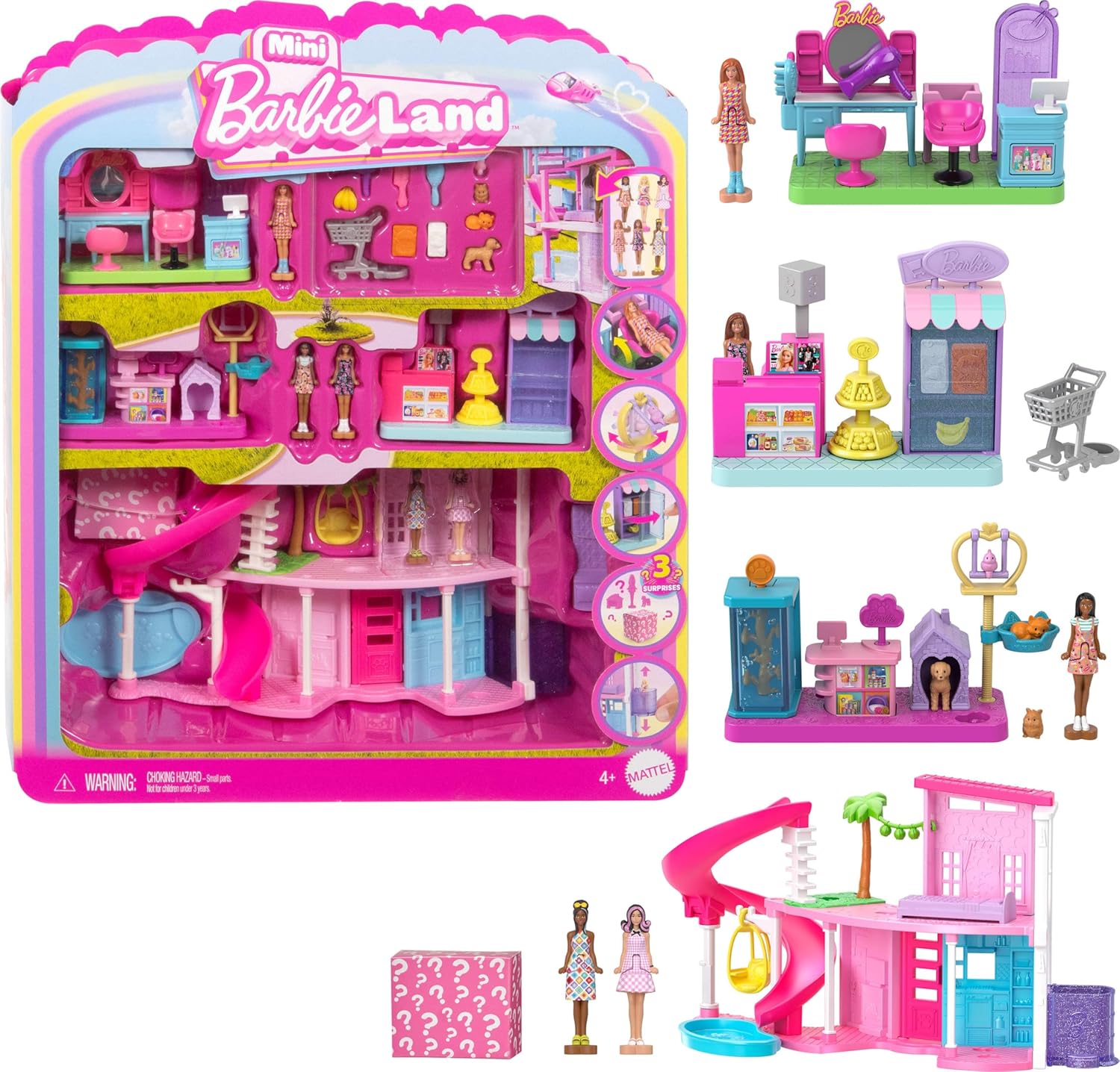 BARBIE MINI BARBIELAND SET DE JUEGO PAQUETE MUNDO MINIATURA  JGL31