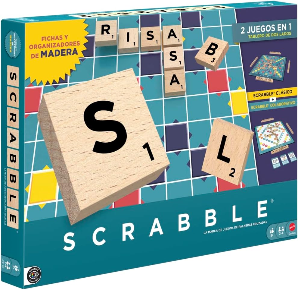 SCRABBLE JUEGO DE MESA DE MADERA CLÁSICO JGY26