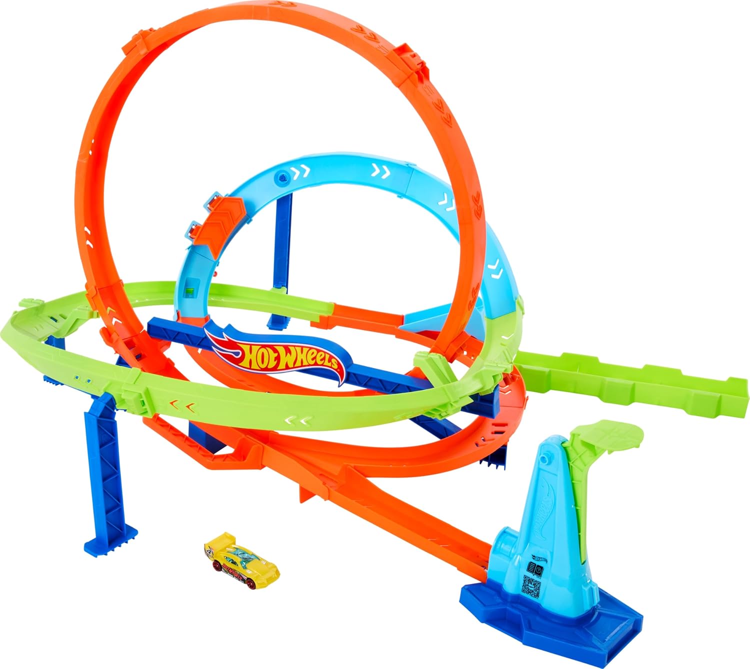 Hot Wheels Stunt Pista De Acrobacias Lanza Y Choca JHK73