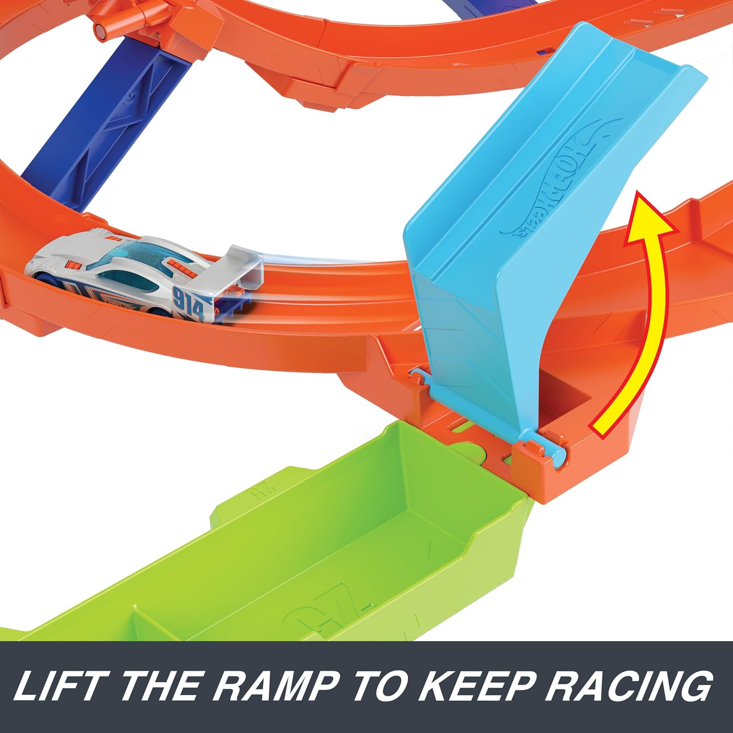 Hot Wheels Stunt Pista De Acrobacias Lanza Y Choca JHK73