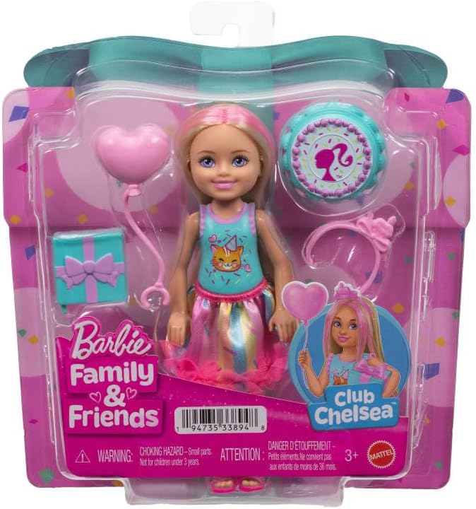 BARBIE CHELSEA CUMPLEAÑERA FALDA ROSA  JJB37