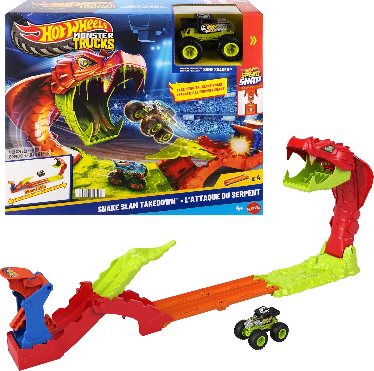 HW MONSTER TRUCKS MORDIDA DE SERPIENTE   JJN44