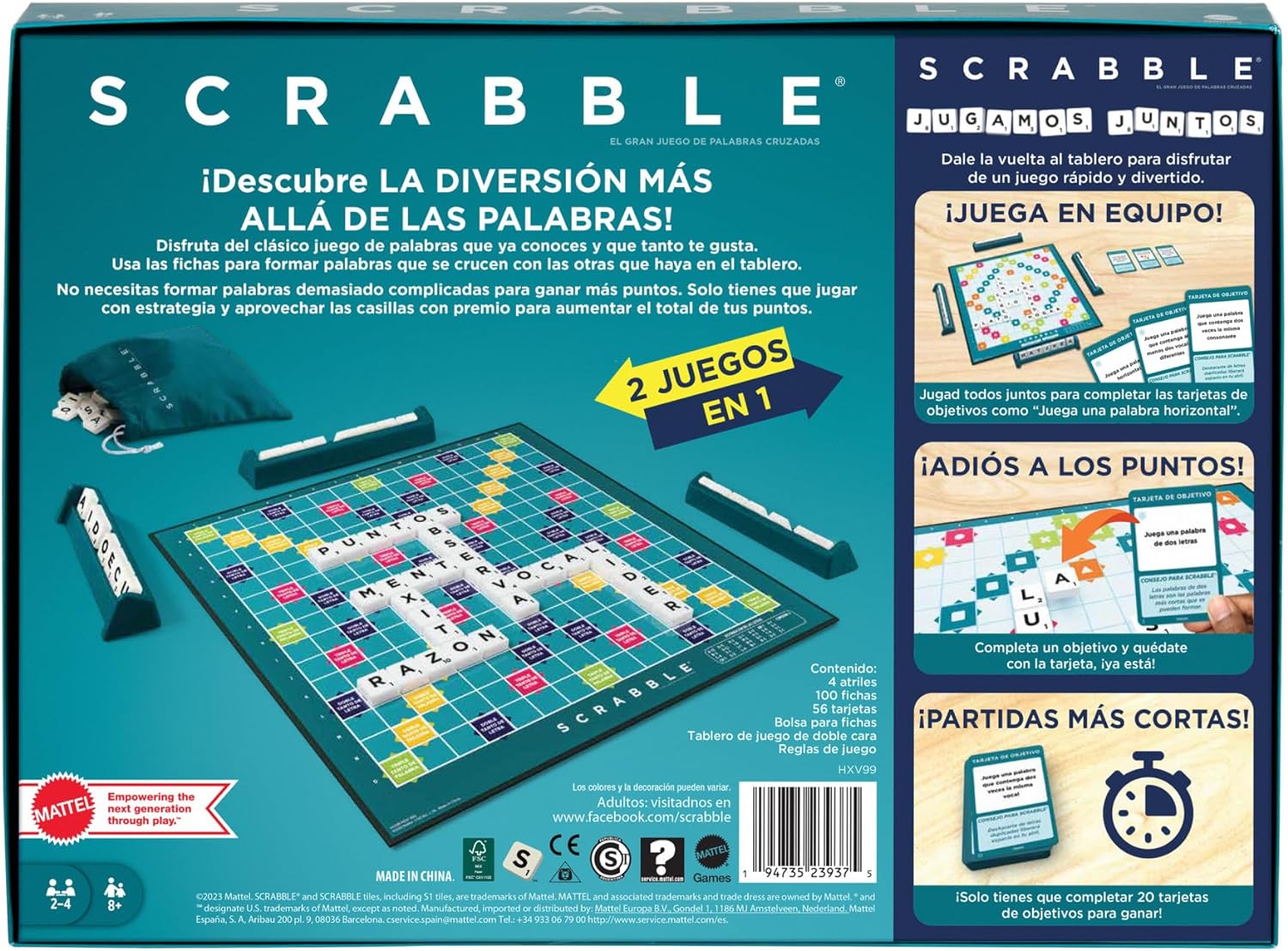 SCRABBLE 2 IN 1 HXM54