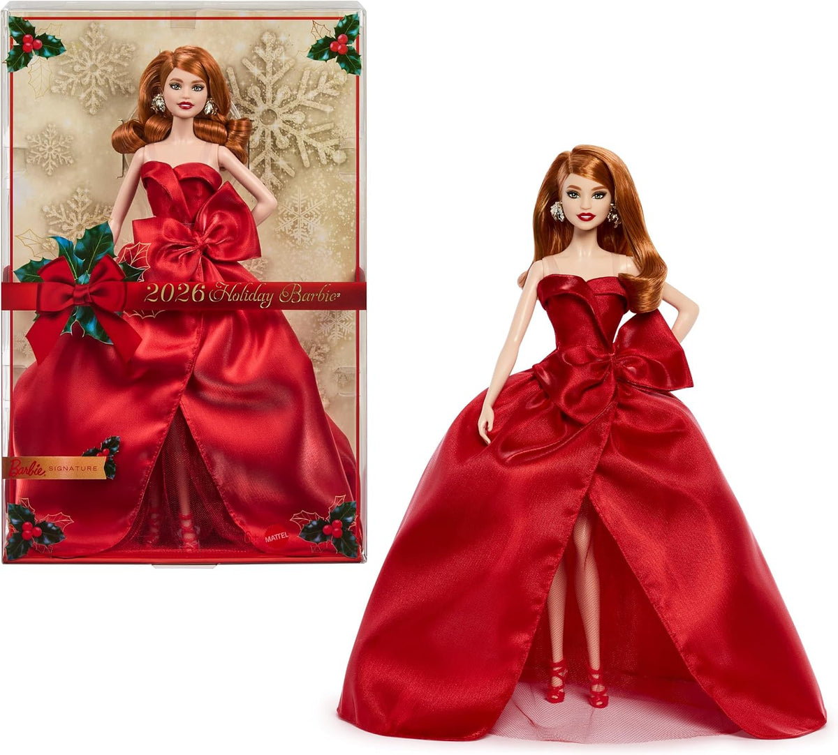 BARBIE SIGNATURE MUÑECA HOLIDAY 2026 CABELLO ROJO JJX69