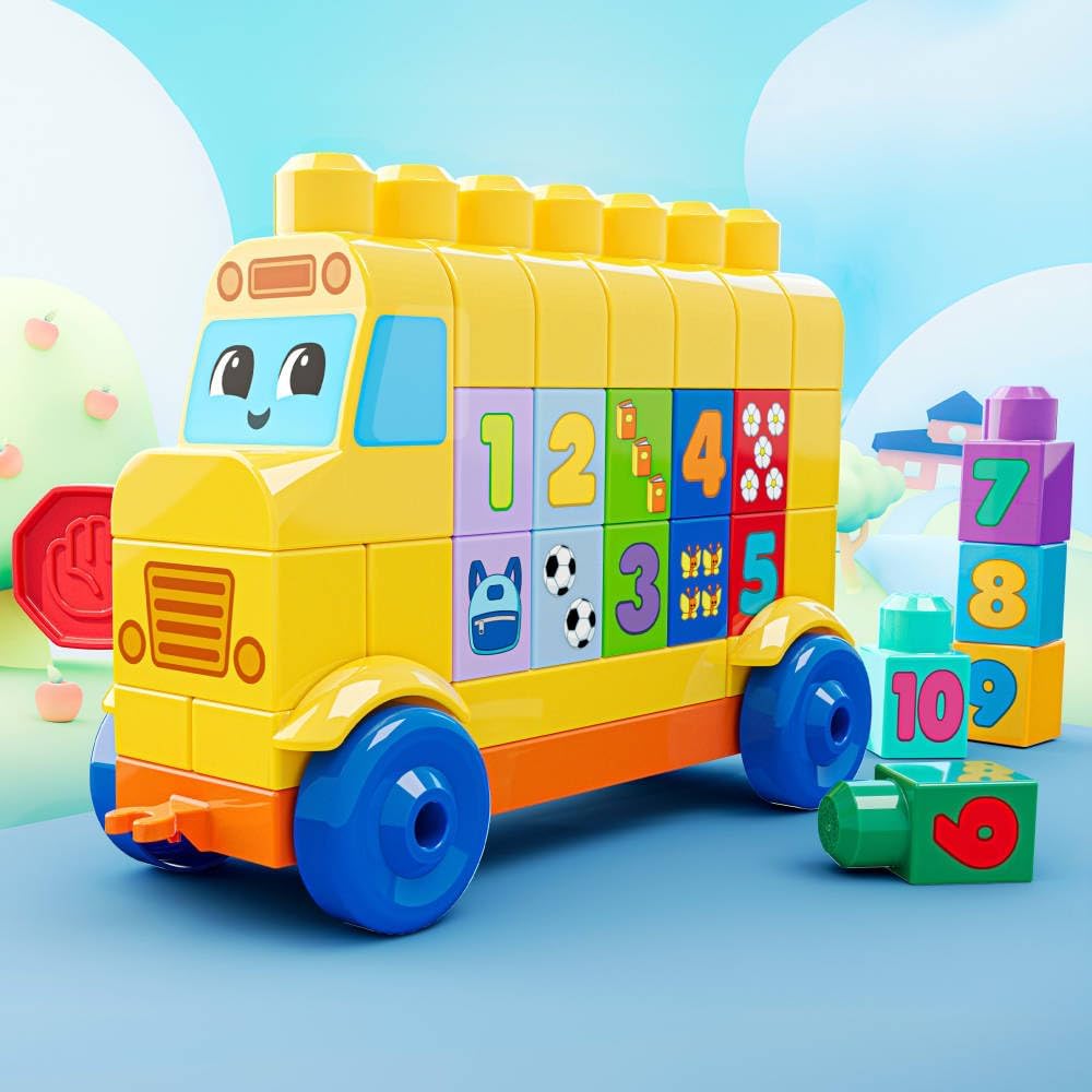 Mega Bloks Autobús de Números Arma y Cuenta