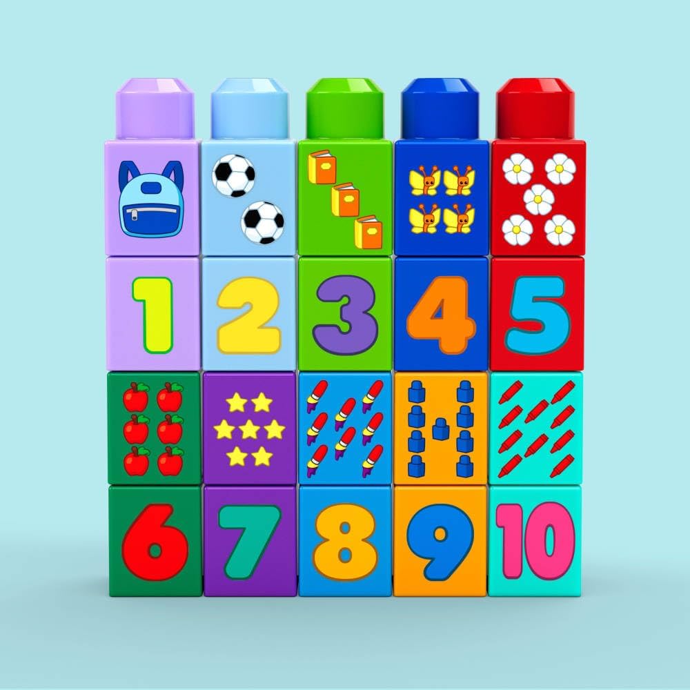 Mega Bloks Autobús de Números Arma y Cuenta