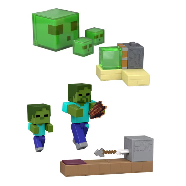 MINECRAFT VANILLA 3.25 PULGADAS CON MECANISMO DE ACTIVACIÓN DE PIEDRA ROJA  JKK00