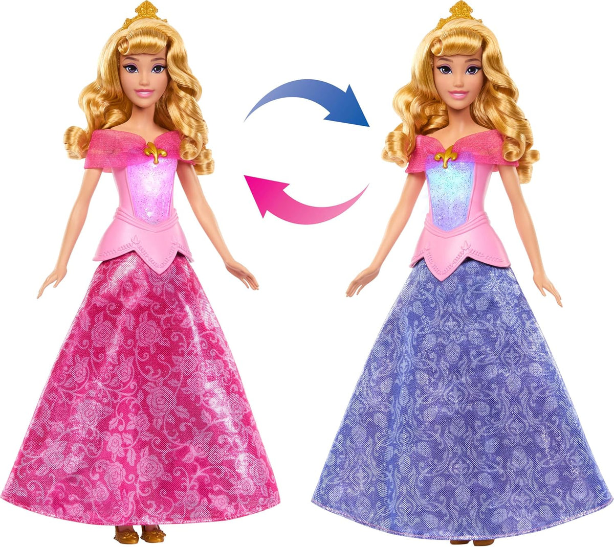 DP AURORA CON VESTIDO TRANSFORMABLE Y LUCES  JLK24