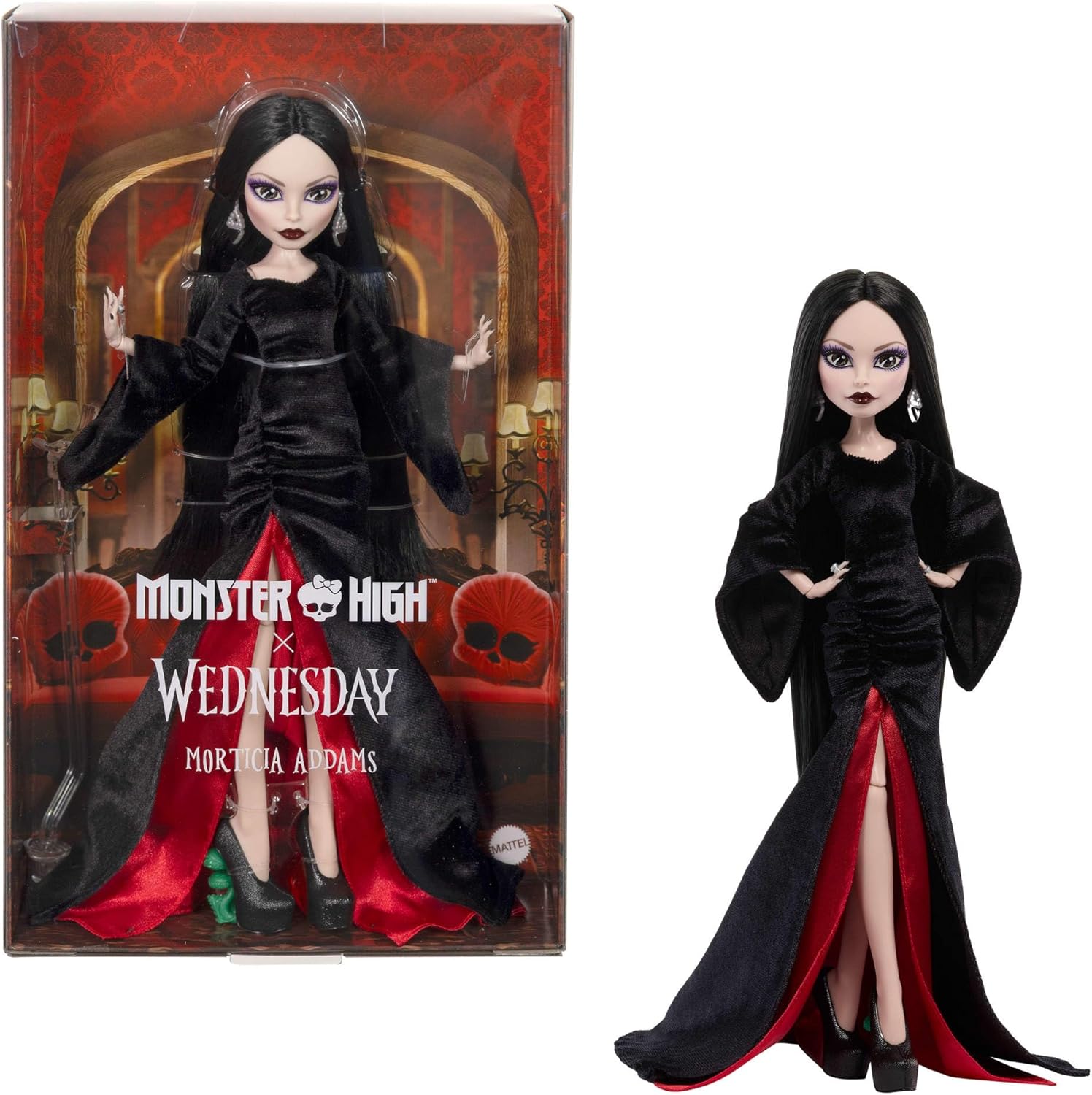 MH SKULLECTOR MORTICIA ADDAMS MUÑECA COLECCIÓN 6  JLK99