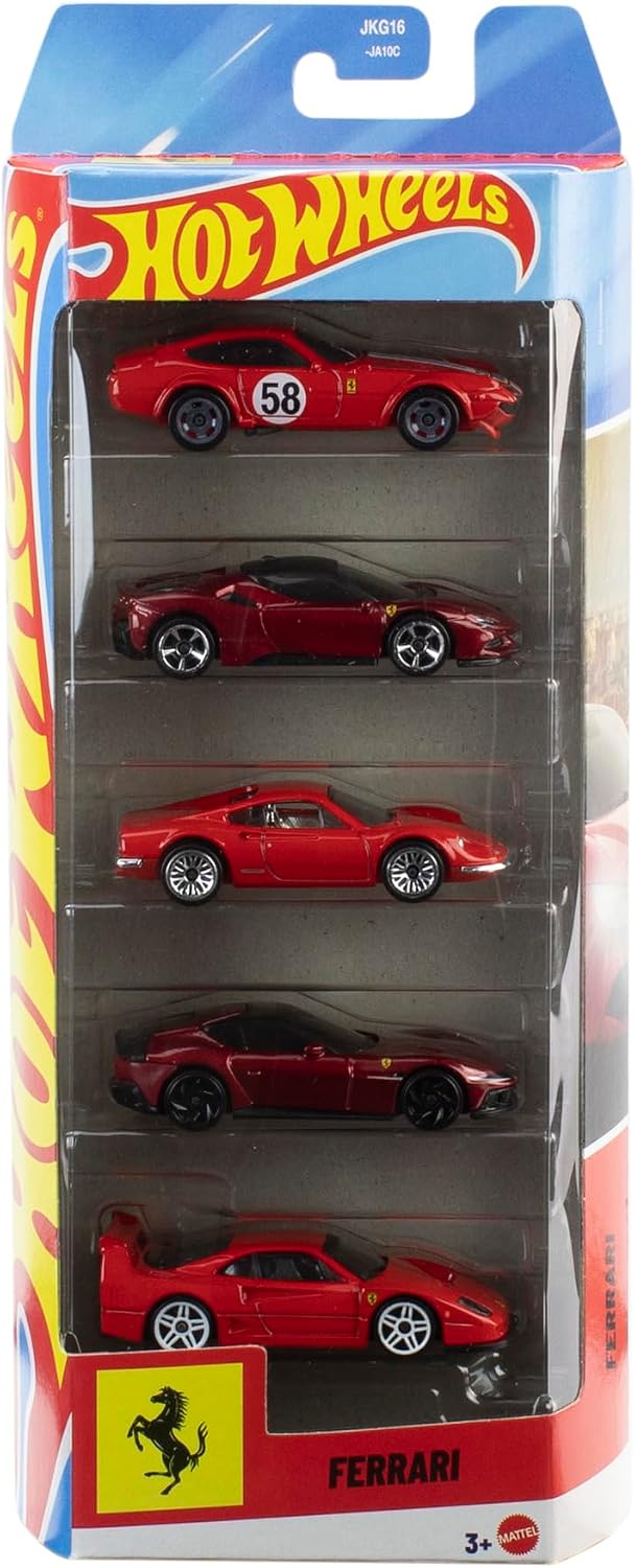 HW DIECAST PAQUETE DE 5 AUTOS ROSSO  JLN12