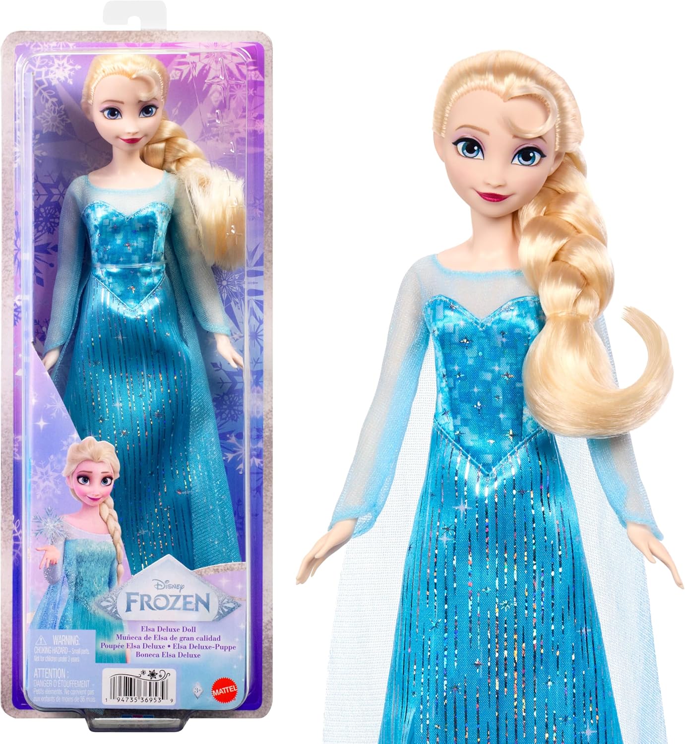 Disney Frozen Elsa con Vestido de Tela JLV23